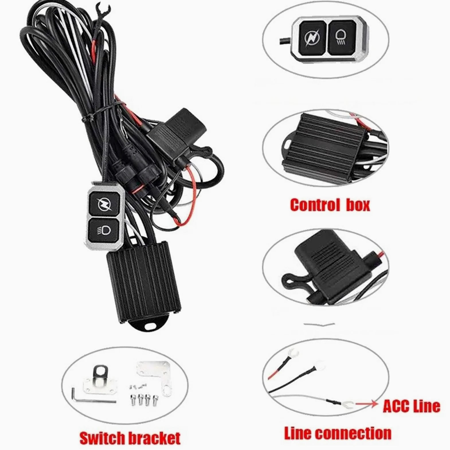 Motocicleta redondo Faros Antiniebla Auxiliares LED De Dos Colores Para CRF1100L