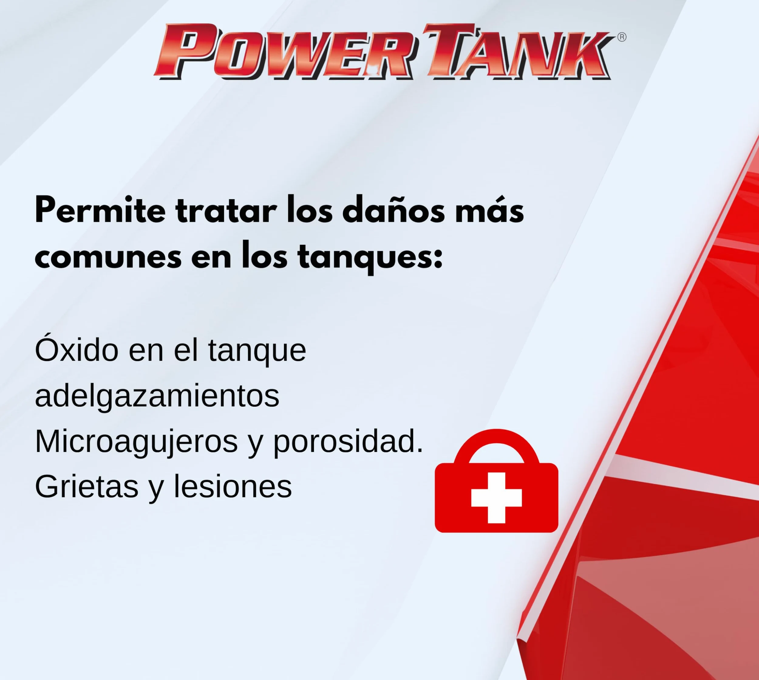 POWER TANK - Tratamiento Tanque Deposito Moto Auto (100/120 LT) Kit Very Big 2,5 kg para Interior de Tanques Gasolina y Diésel Elimina Óxido Repara Protege Tanques Oxidados de Motos Autos de Época