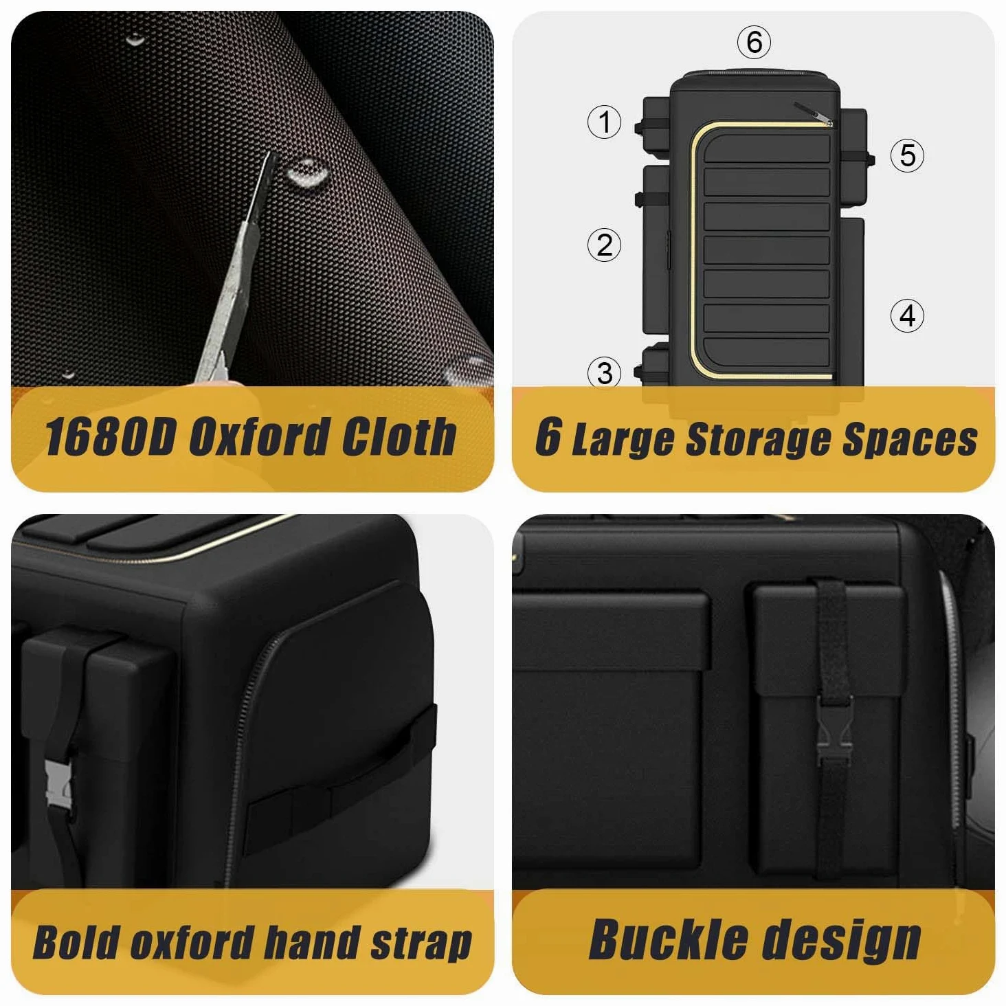Organizador Maletero Coche para Renault Espace Grand Espace, Oxford Plegable y Duradera Maletero Organizador, Bolsas para Maletero de Coche Caja Maletero Coche con Tapa,C-50L