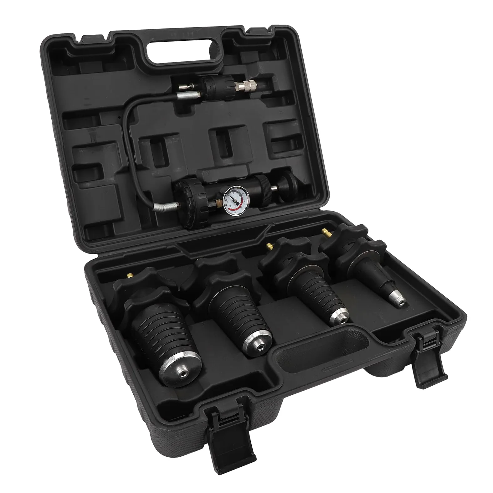 Kit de comprobador de refrigeración automático, probador de presión para refrigeración de coche, 5 piezas, kit para prueba de presión para refrigeración con manómetro eficiente