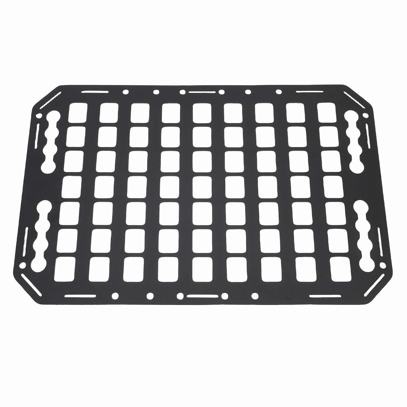 Akozon Panel Molle de Camión de Aleación de Aluminio Multifuncional, Organizador de Almacenamiento de Vía L para Automóviles, SUV, RVs, 483x311x2mm