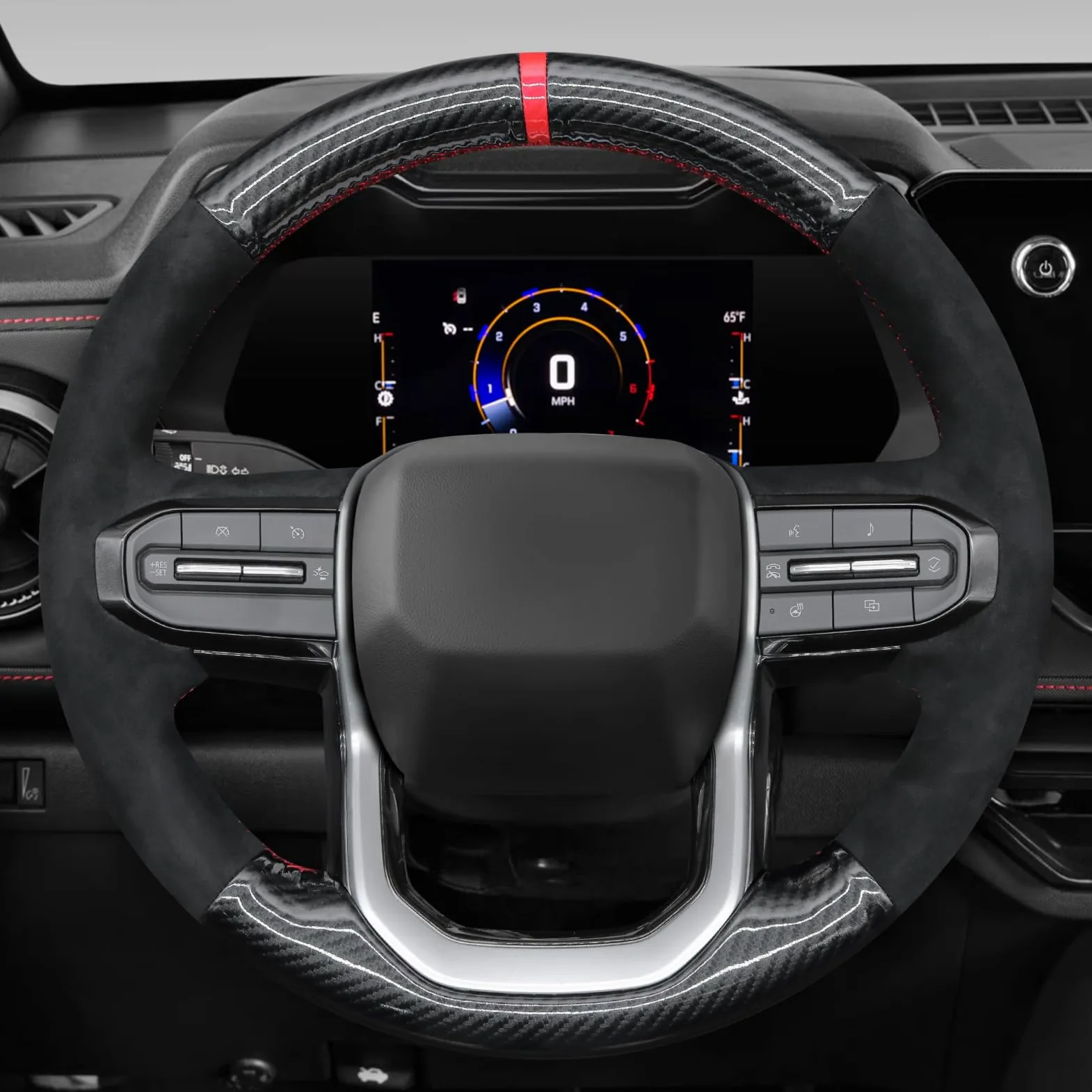 MEWANT Funda para volante de cuero cosido a mano para Chevy Colorado 2023-2024
