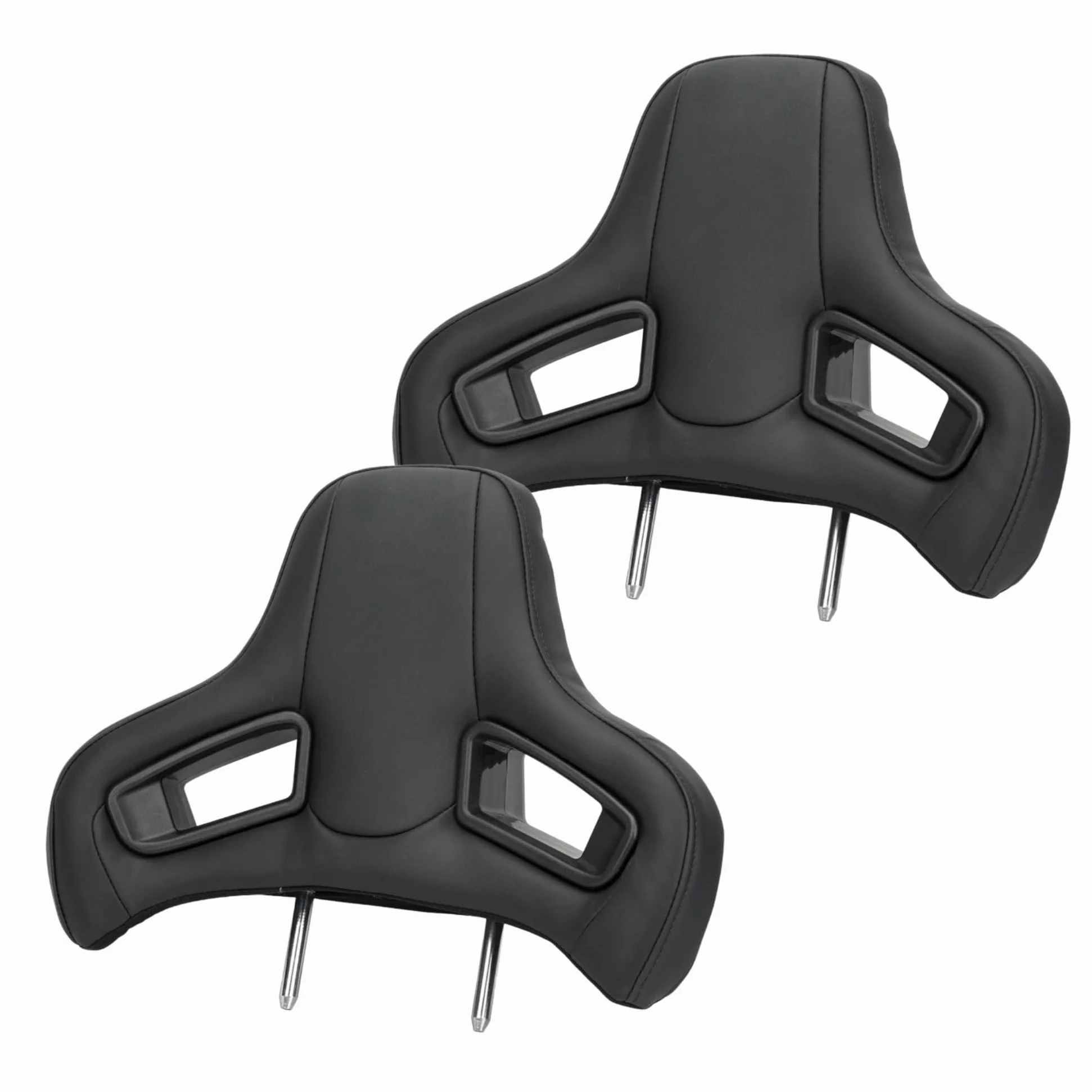 Reposacabezas Deportivo Cuero Sintético Negro Universal para Coche