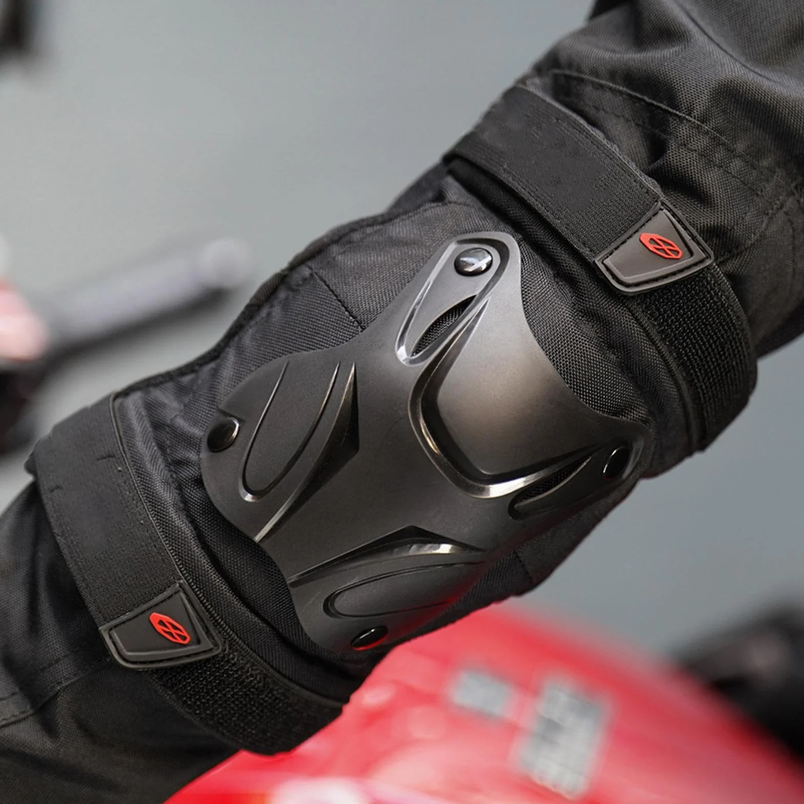 Protectores de rodilla de motocross, protectores de rodilla de motocicleta - Protectores ajustables, soportes para codos y rodillas, accesorios de motocicleta, equipo de protección contra