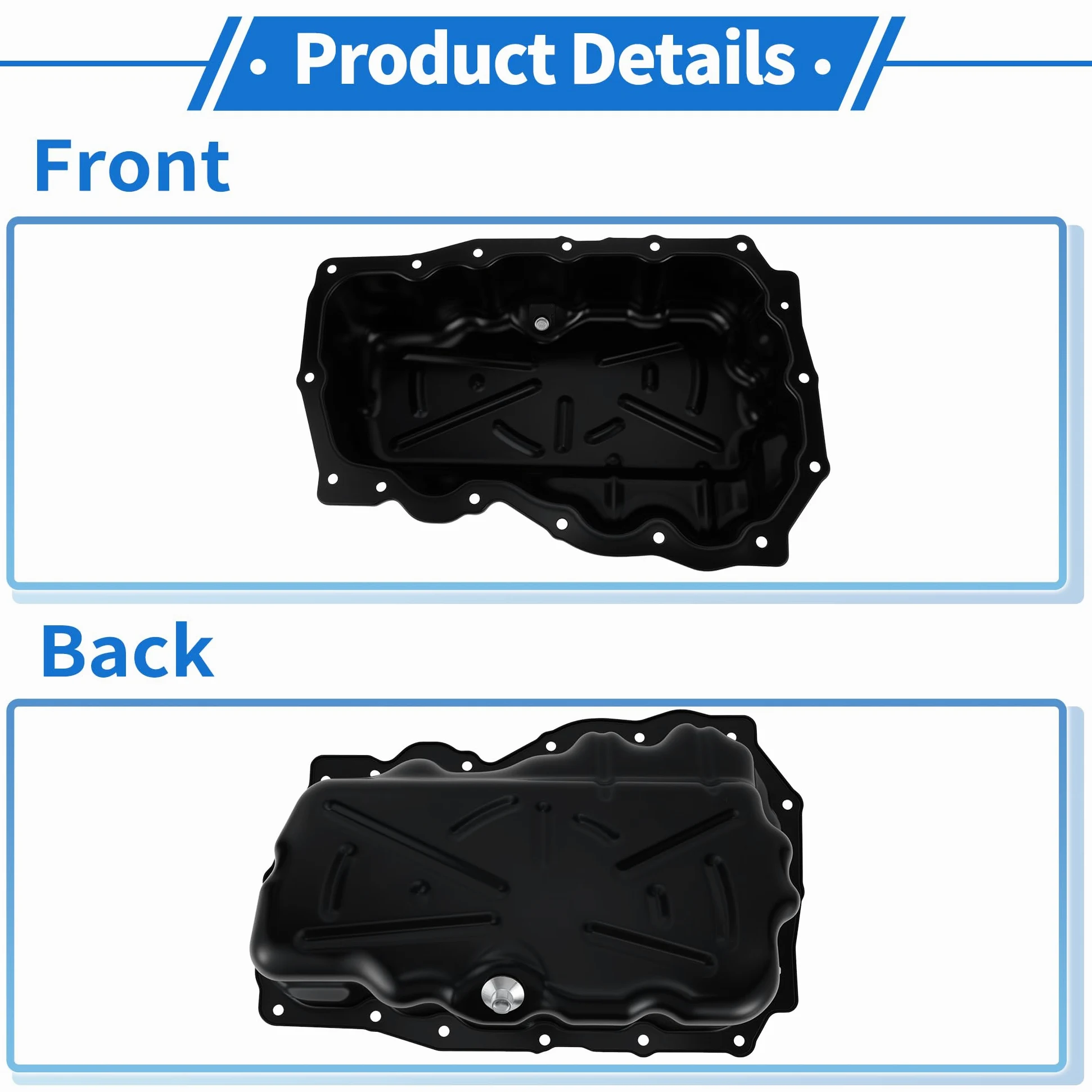 Cárter De Aceite Para Ford Transit Custom 16-24 1PC | Color Negro, Material Hierro, OE GK2Q6675AA Y 2011593, Reemplazo Directo, Solución Para Fugas Y Sobrecalentamiento