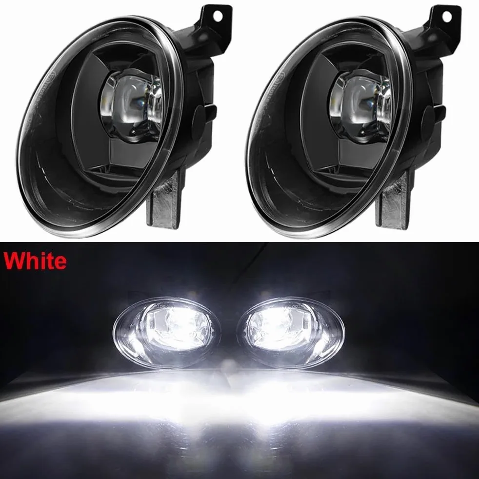 Genérico Lente Luz Antiniebla 2 Luces Antiniebla LED De 30 W Y 8000 Lm Para VW Para Jetta Mk6 (2010-2014), Con Lente Canbus, Luz Diurna, 9006, 12 V(BLANCO)