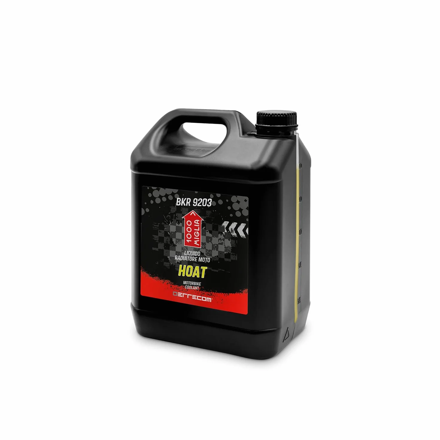 ERRECOM 1000 Miglia BKR 9203 Líquido Radiador Moto HOAT -38°C/+125°C, Anticongelante Listo para Usar Hybrid Oat, 5 litros – Amarillo