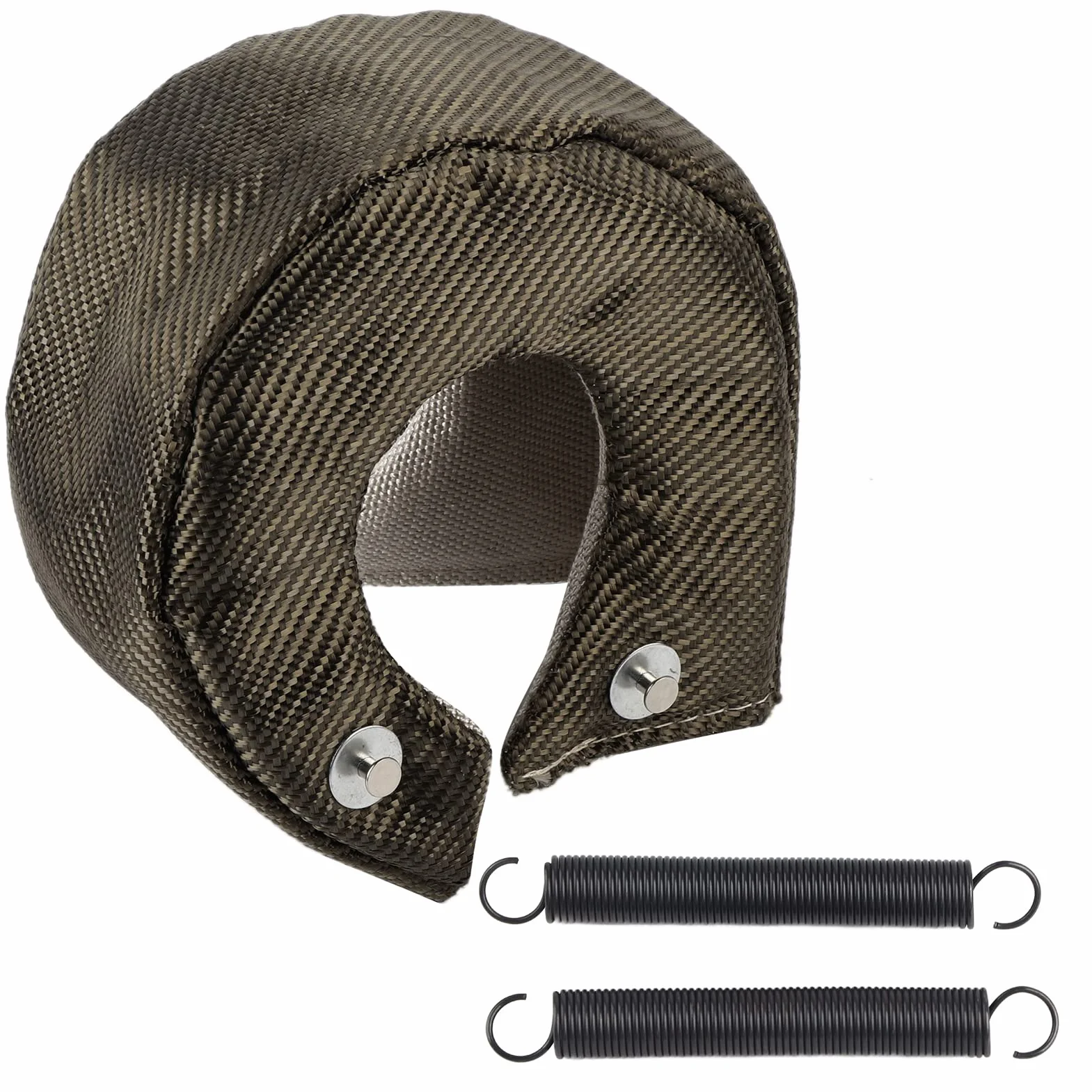 Funda Térmica para Turbo, Manta Aislante de Calor de Titanio para Turbocharger T3, Cubierta de Escape Compatible con GT35/GT37/GT40/GT42