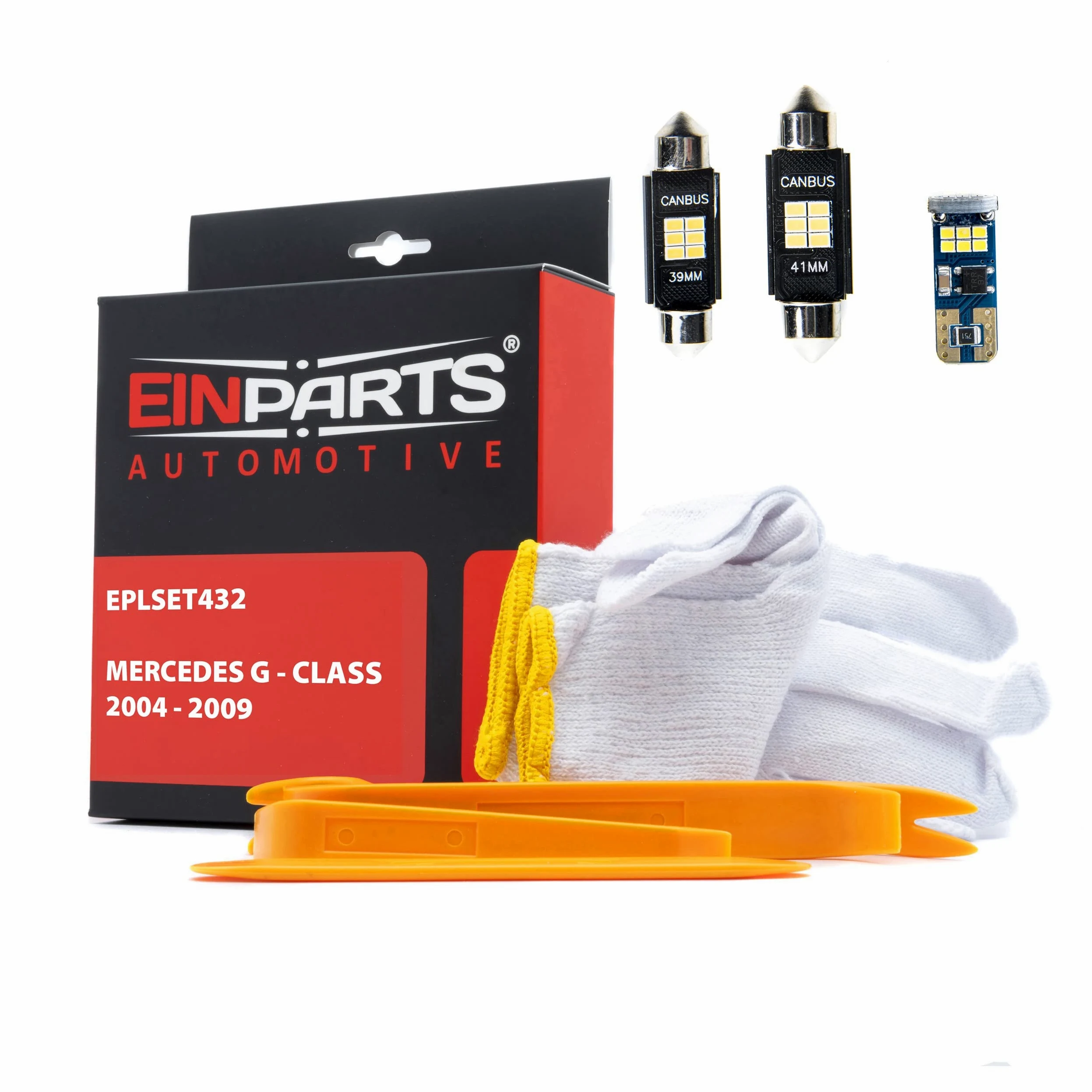 EinParts Juego de Bombillas LED para Coche, Sin errores Can-Bus, para interior de coche especifico para Mercedes G-Class 2004-2009, 19 piezas