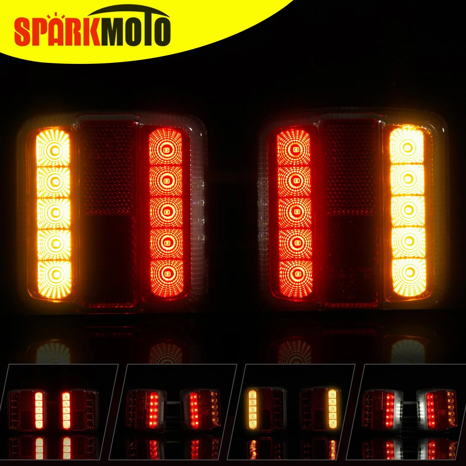 Luces traseras led remolque 12V IP67 homologados ECE EMC tractor agrícola