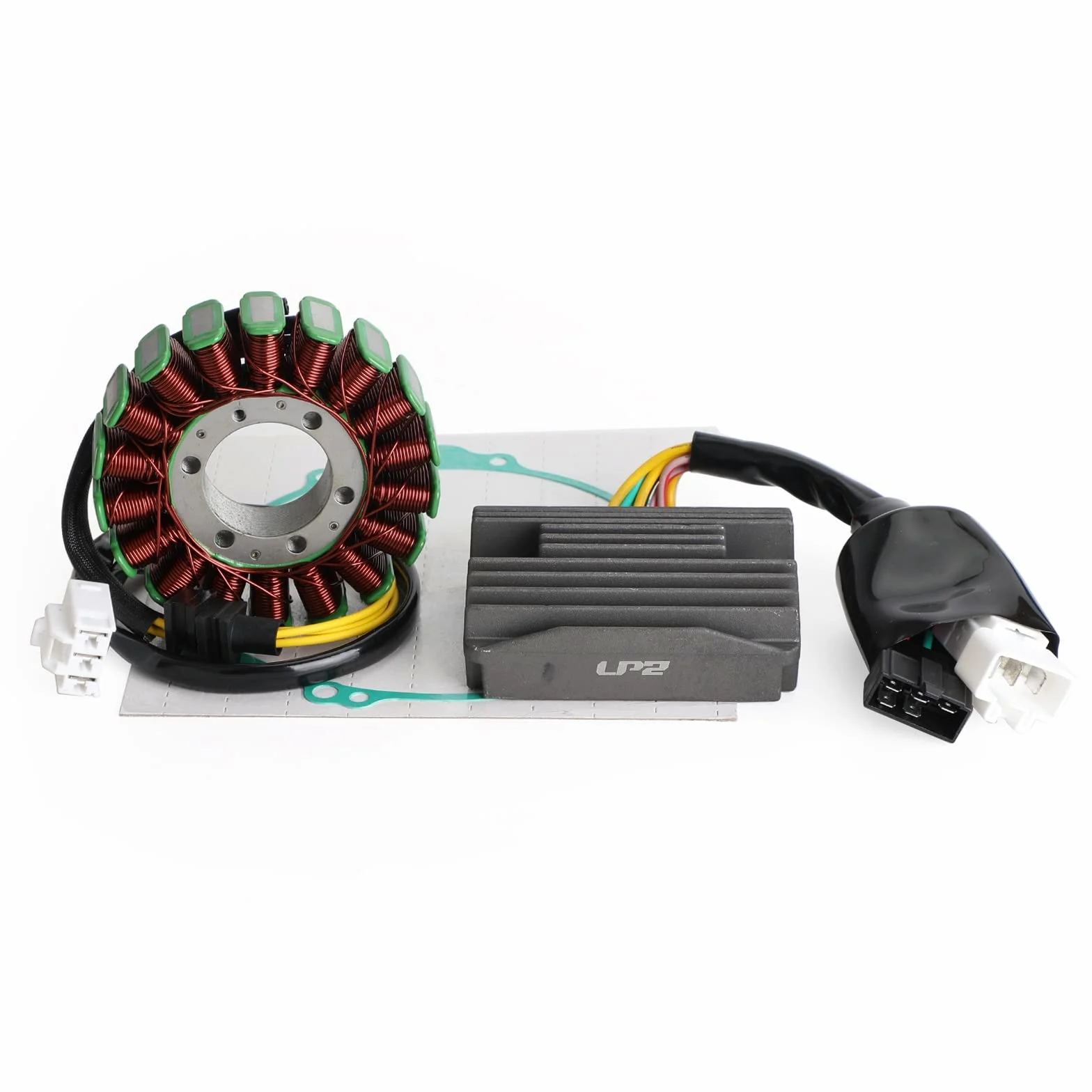 Topteng Magneto Stator+Voltage Rectifier+Gasket Apto para Honda VFR800 VTEC ABS 2005-2013, VFR800 Interceptor ABS 2002-2009, VFR800 VTEC Blsnche ABS 2009-2013
