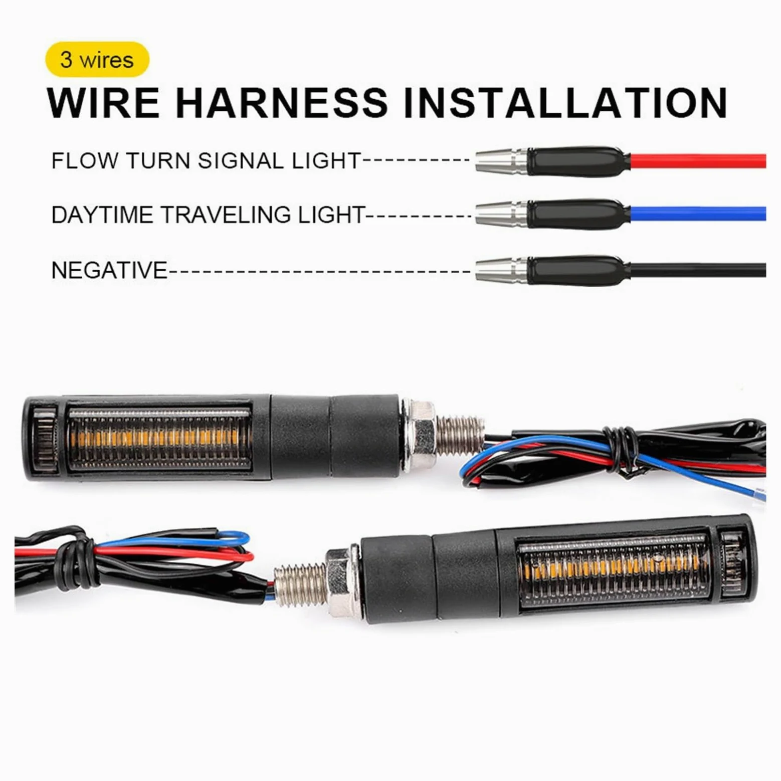Luces LED De Señal De Giro Delanteras Y Traseras Universales M10 Luz De Freno Trasera Intermitentes DRL, Luces De Señal De Flujo De Agua 12V Luces direccionales