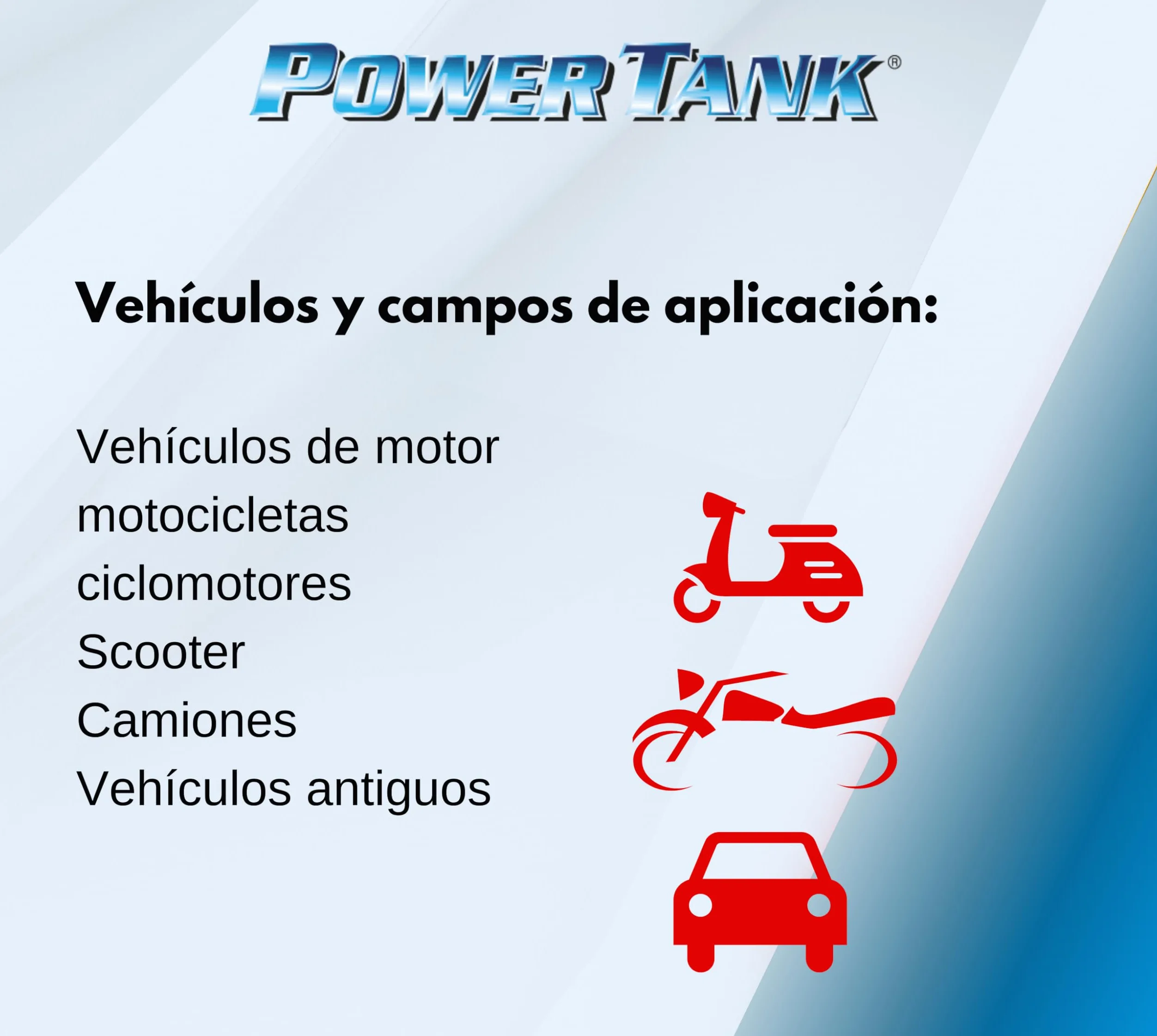 POWER TANK Blanco Cerámico - Tratamiento para tanques deposito coche (50/55 LT) Kit grande 1,3 kg elimina óxido repara protege interior oxidado de tanques gasolina diésel de motos con antioxidante.
