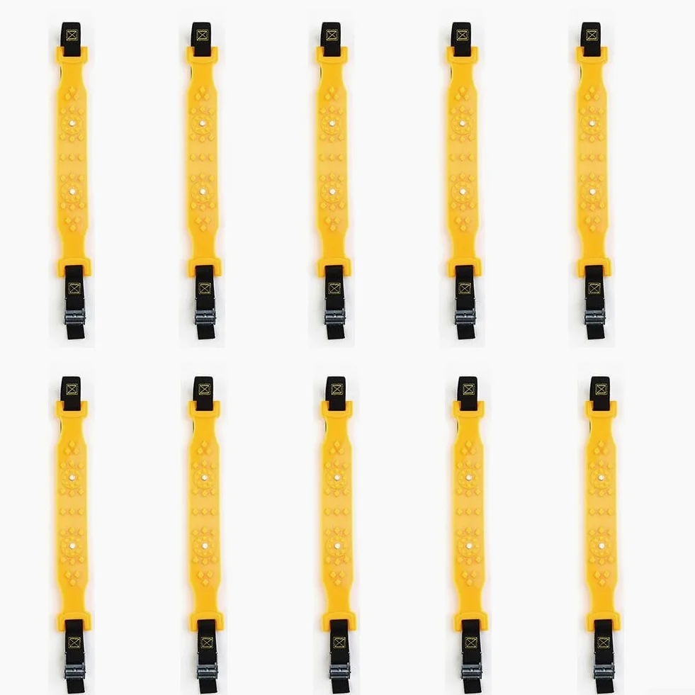 Cadenas de nieve para coche, 10 cadenas de seguridad para neumáticos de coche, antideslizantes, para aliviar la nieve y el barro