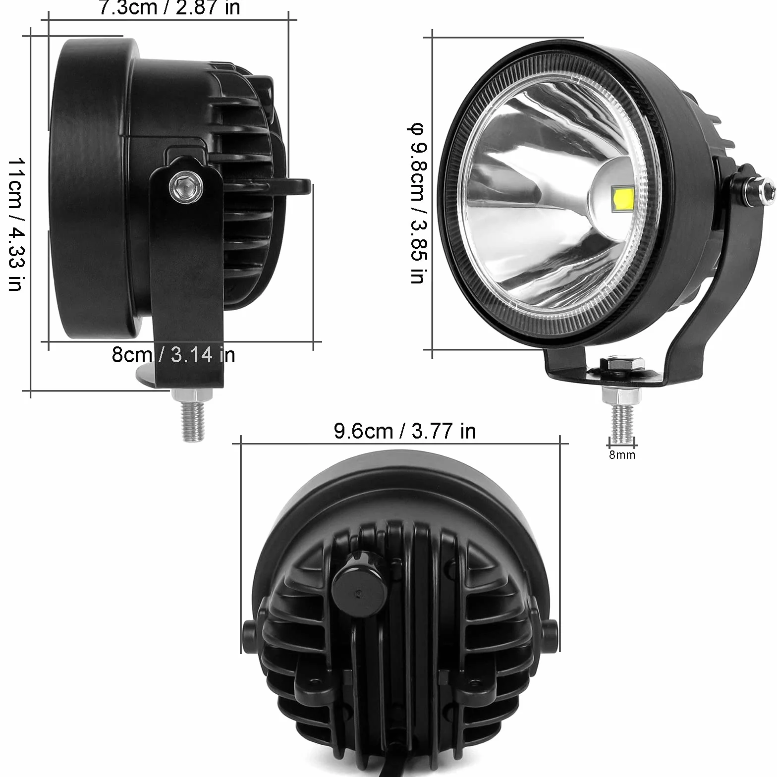 Luz de trabajo todoterreno LED SPOT 4x4 60W impermeable luz adicional parachoques para camiones automotrices de 12v 24v UTV ATV barco motocicleta luz antiniebla