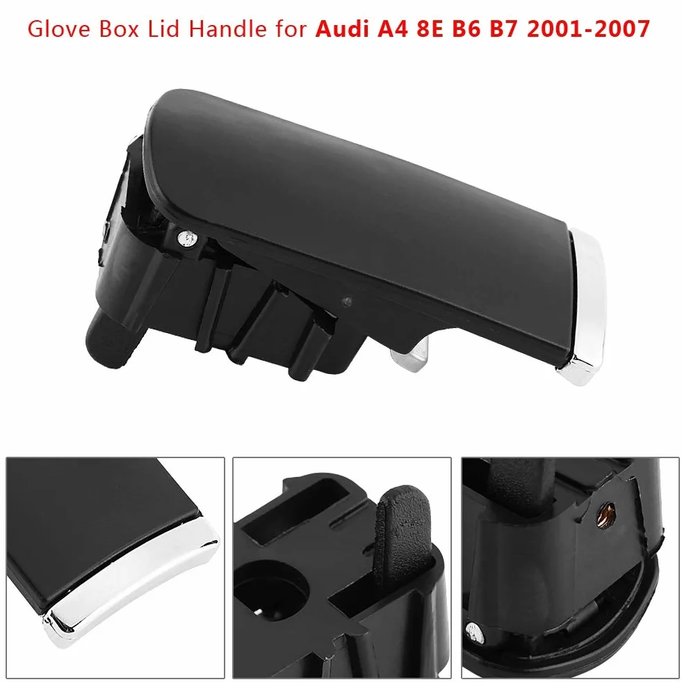 Cómoda Manija de la Tapa de la Guantera Táctil para 8E B6 B7 2001-2007, Hecha de ABS, Fácil Instalación, Adecuada para Automóviles