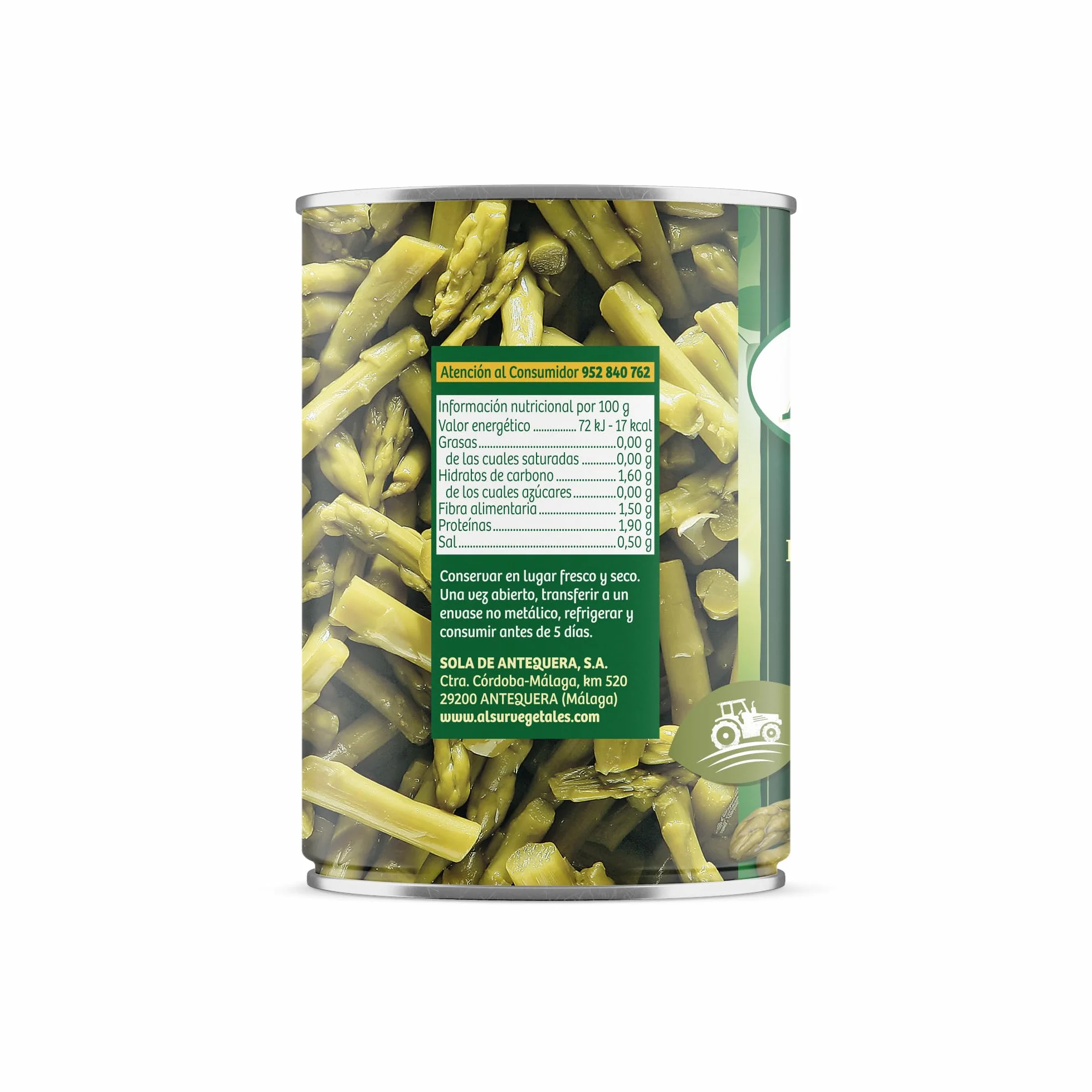 ALSUR ESPARRAGO TRIGUERO CORTADO 210GR