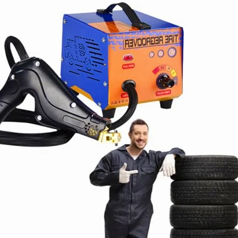 Regroover de neumáticos portátil con múltiples cuchillas, velocidad ajustable para grabado de neumáticos de goma, ideal para renovación de patrones de banda de rodadura y recauchutado de neumáticos