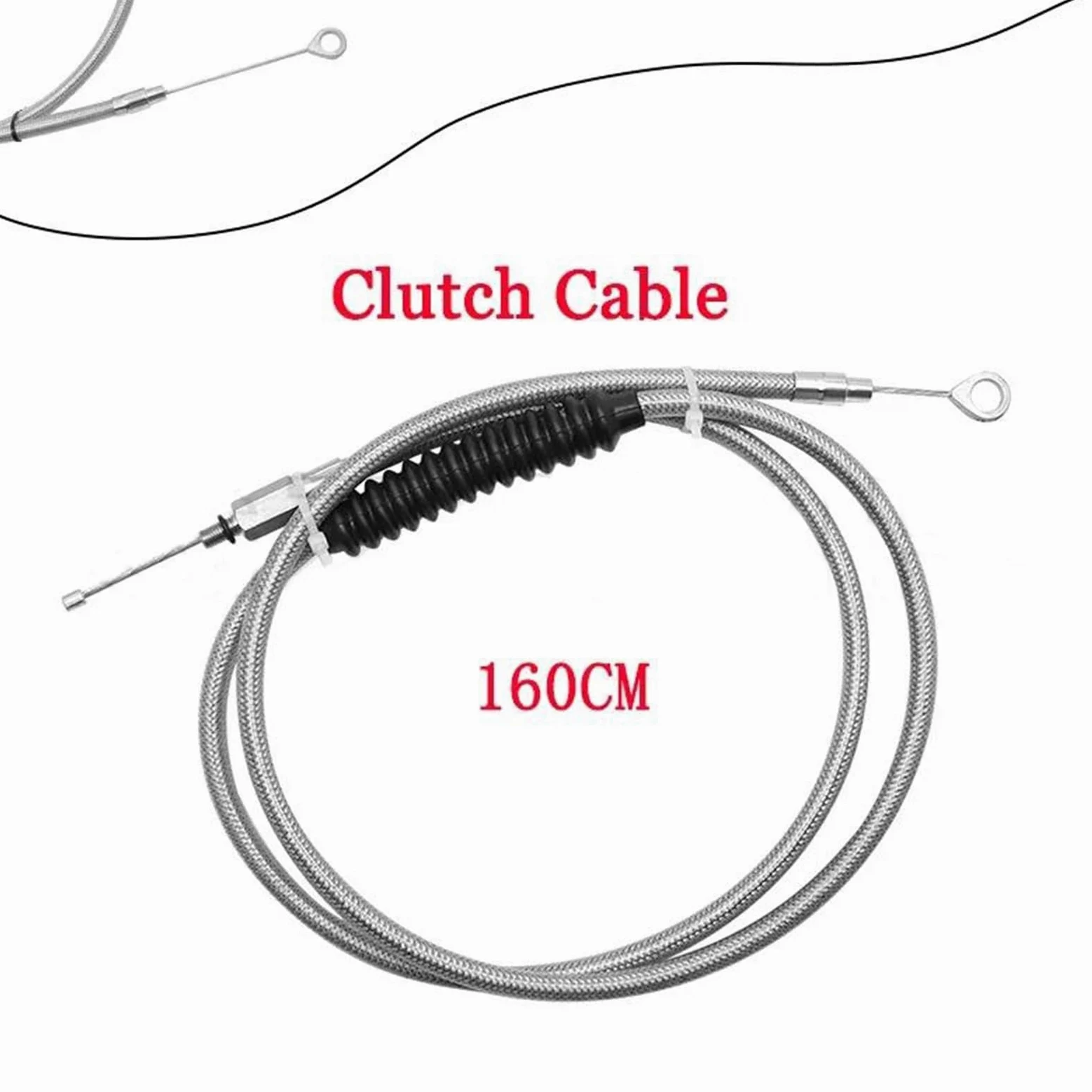 Cable De Embrague Alargado para Motocicleta con Tejido Alambre Acero para Harley Sportster XL 883 1200 Dyna Softail Fat Boy