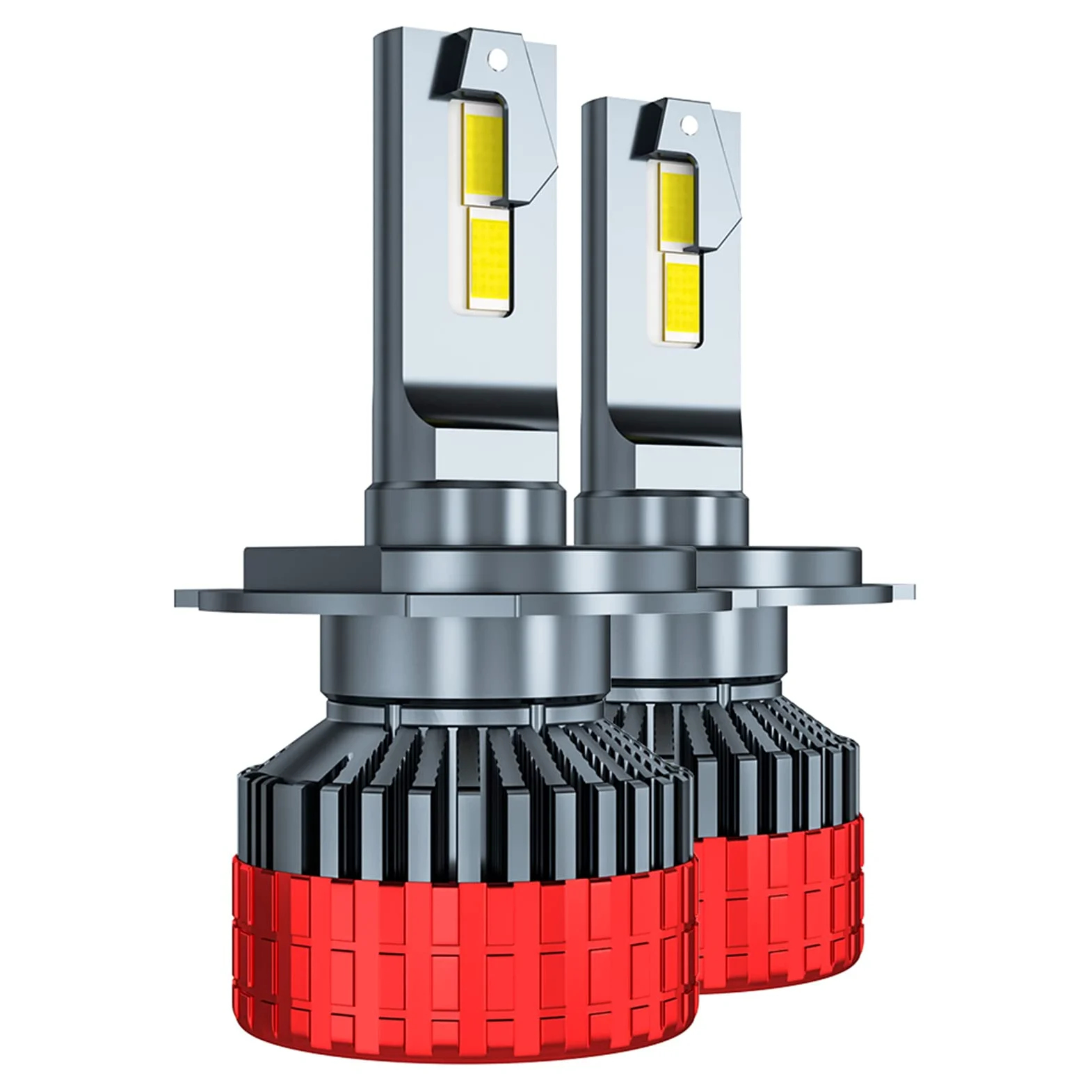 LED Faros Bombillas 22.000 Lúmenes Más Brillante Hyper Luminancia 6000K Blanco LED Chip De Alto Rendimiento De Haz Externo Kit De Conversión De Lastre, IP67 A Prueba De Agua - Par,H4