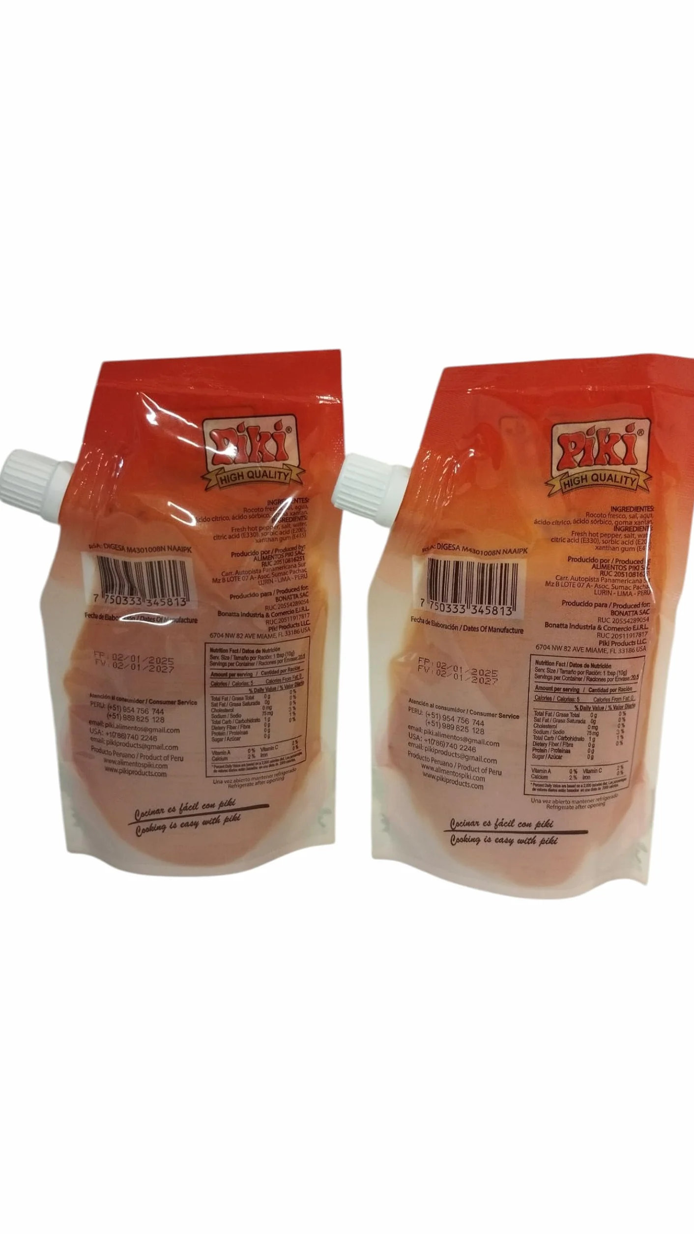 Salsa de Rocoto Molido Peruano Pack de 2 x 120 Gramos