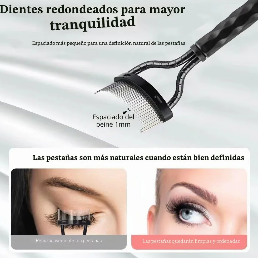 Cepillo para pestañas peine separador herramientas profesionales maquillaje ojos (juego de 3)