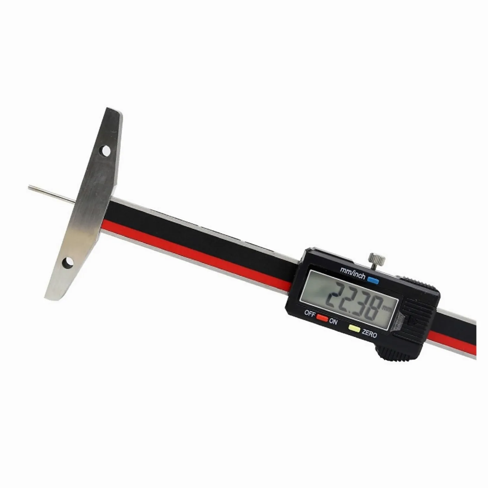 Medidor De Profundidad Digital 0-30-100 Varilla Fina Instrumento Medición Agujero Profundo Redonda Rodadura Neumático MedicióN De PrecisióN(0-200 needles 2.0 flat)