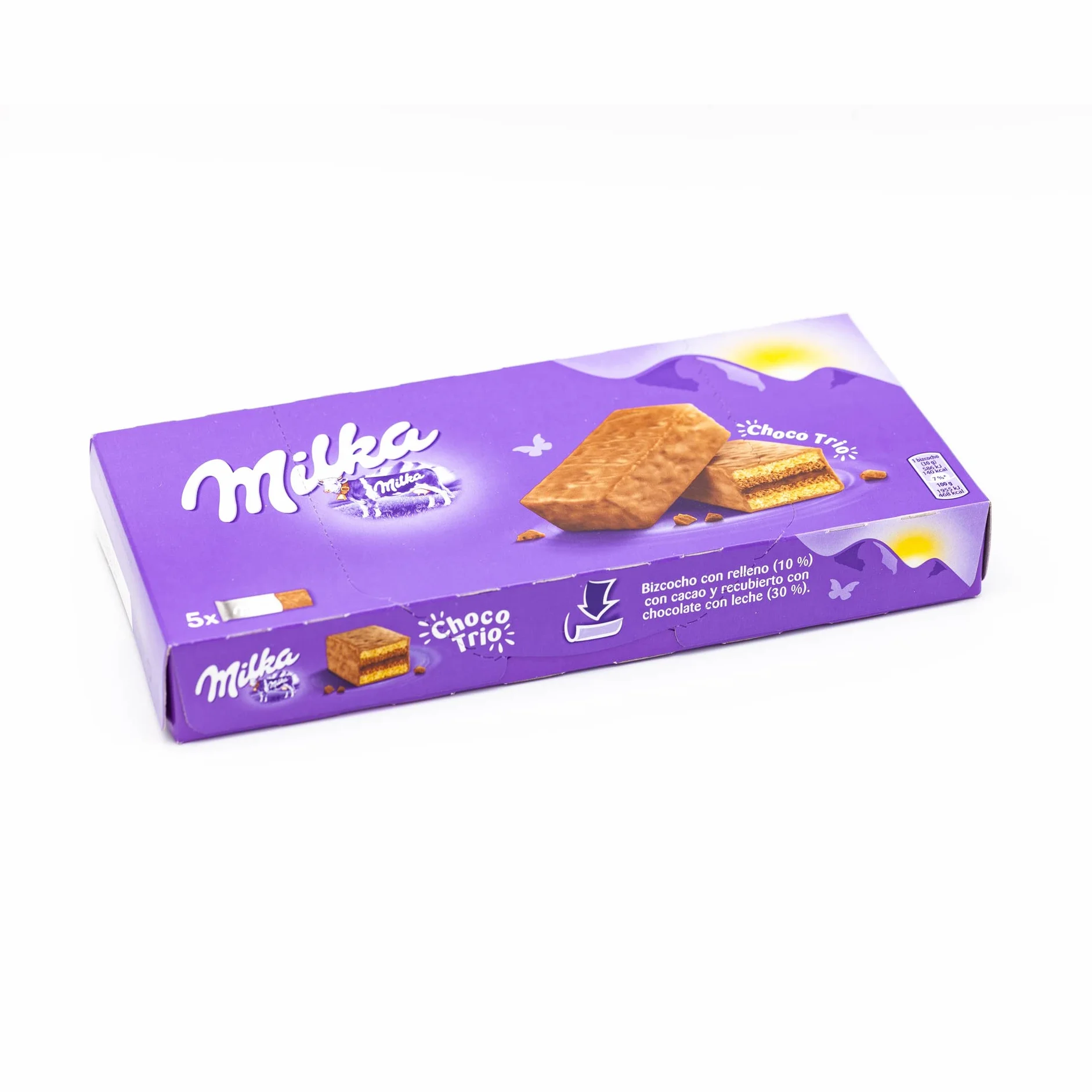 Milka Choco Trio Bizcocho de Cacao Cubierto con Chocolate con Leche 150 g