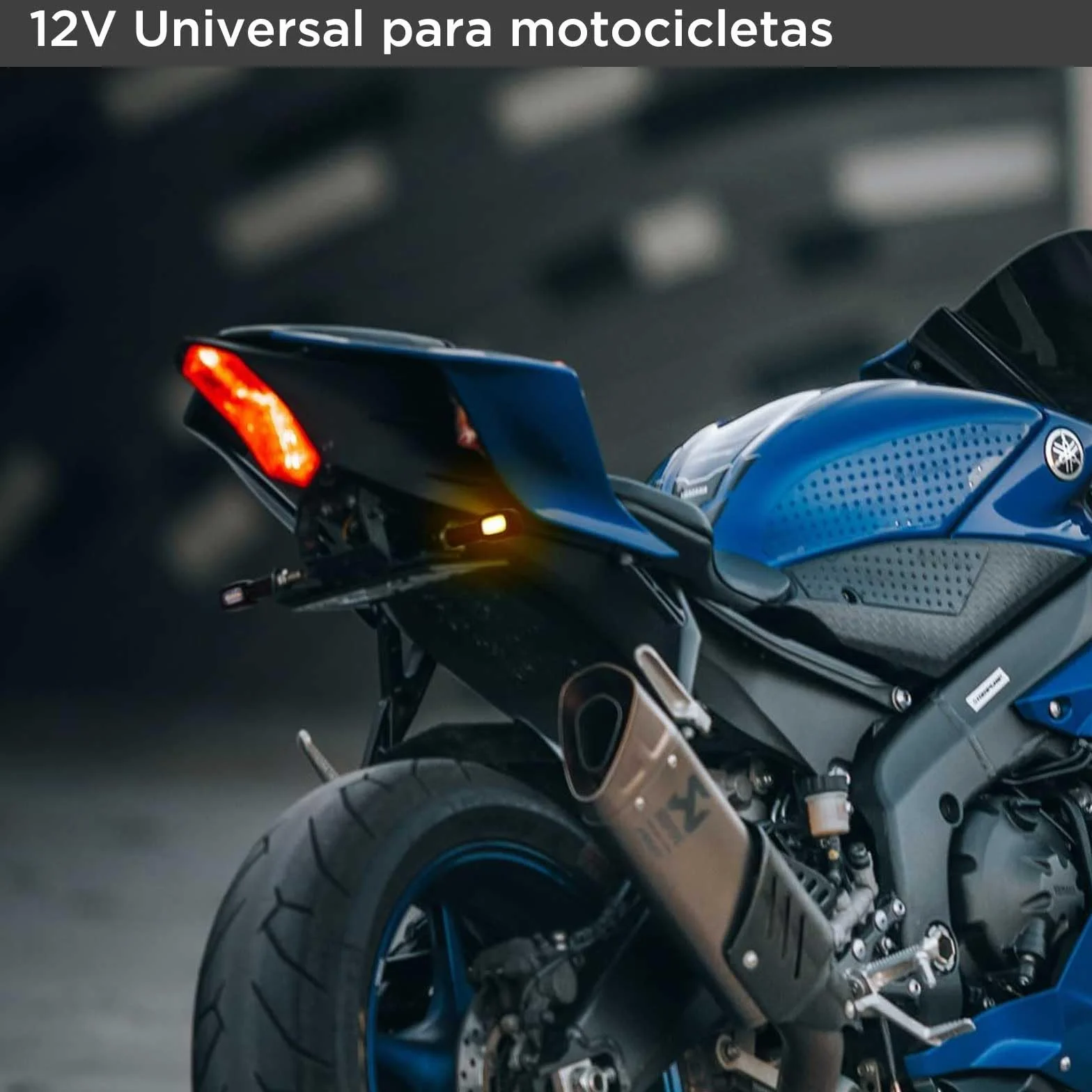 evermotor Mini Intermitentes Moto Homologados,12V, E24, Indicador de Motocicleta Rectangular, Impermeable IP67 (4 Piezas)