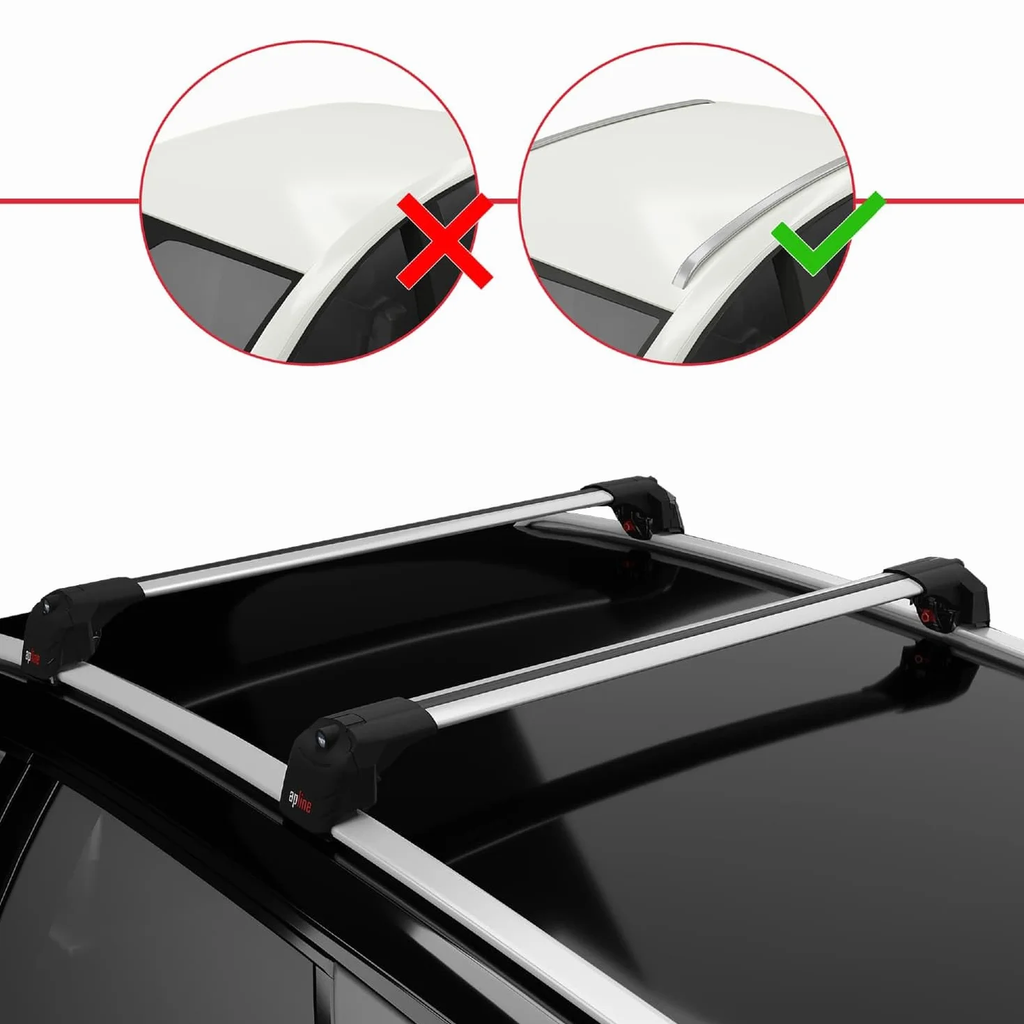 Compatible con Audi Q3 (8U) 2012-2018 Barras de techo ACE-2 Portaequipajes Barras Transversales GRIS