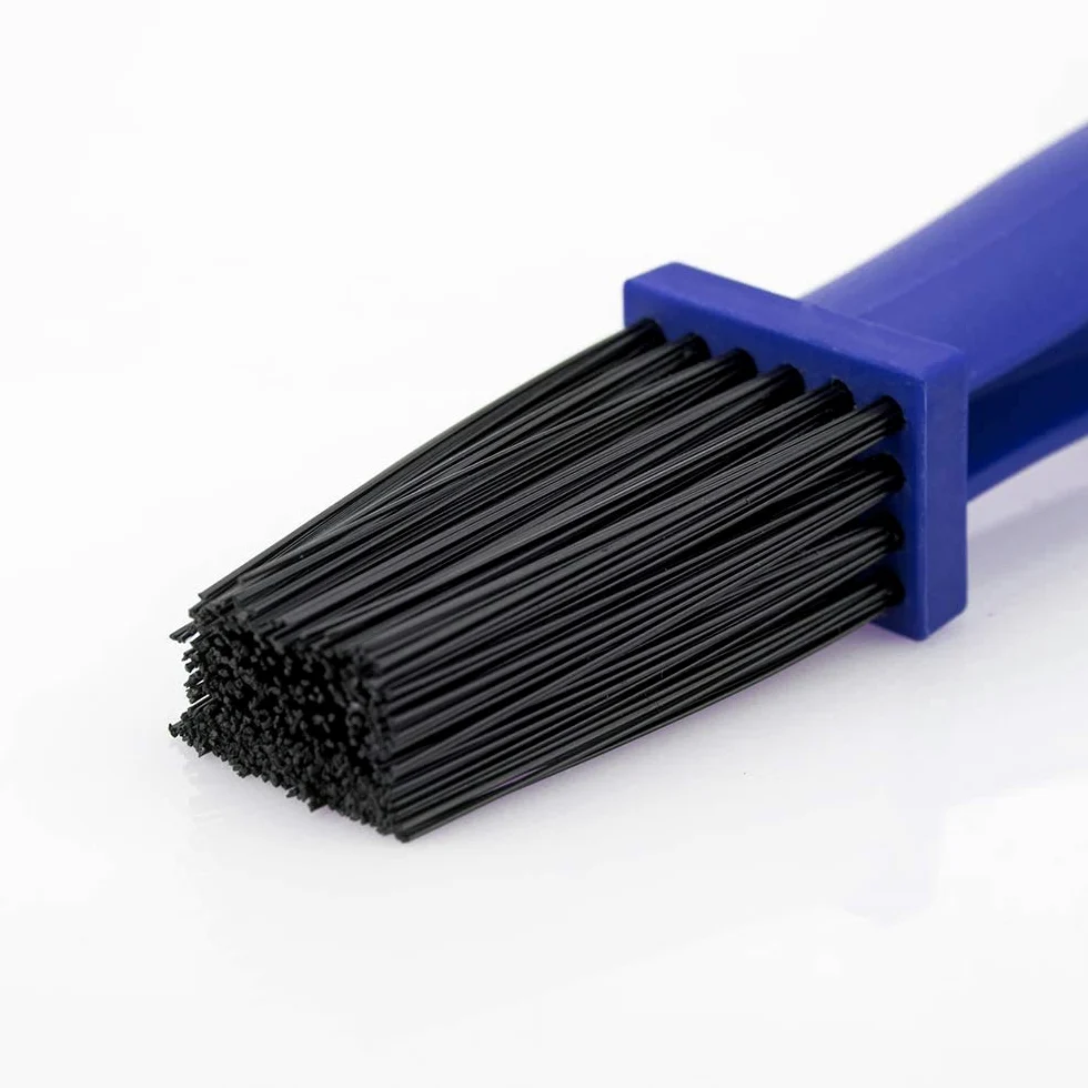 Cepillo Limpieza Cadena Moto y Bicicleta (Pack 100 Uds.) Herramienta para Limpieza de Engranajes y Cadenas Color Azul.