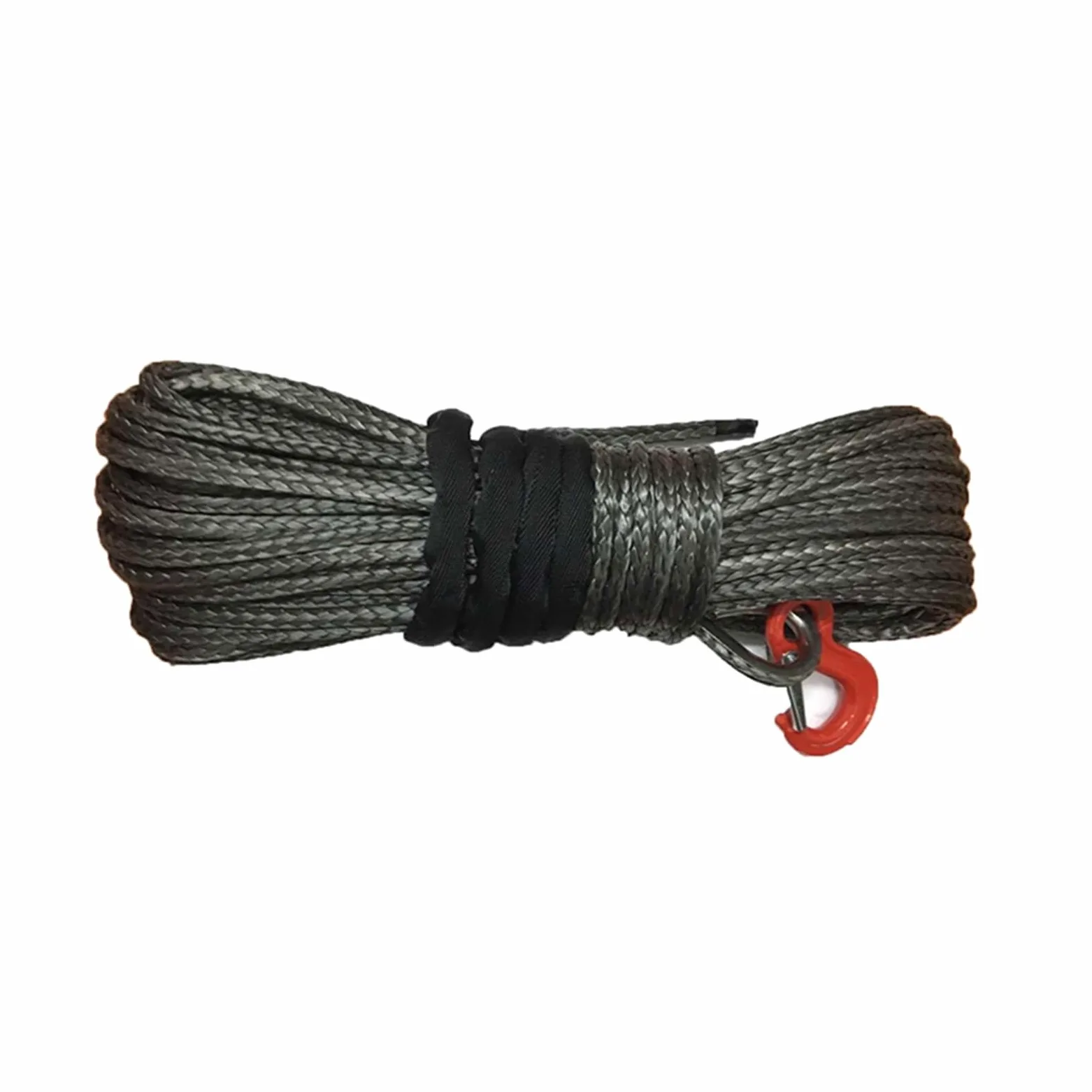 Cuerdas para Remolque, Cuerda de Cable de línea de cabrestante sintético, Cuerda de UHMWPE de línea de cabrestante sintética de 6 mm x 50 m con Gancho for Cuerdas de Remolque ATV/UTV