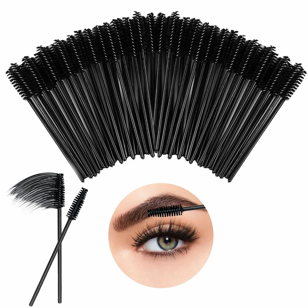LOPHE Cepillo de Pestañas Desechables 120 Piezas Cepillos de Cejas Brocha para Extensiones de Pestañas y Cejas
