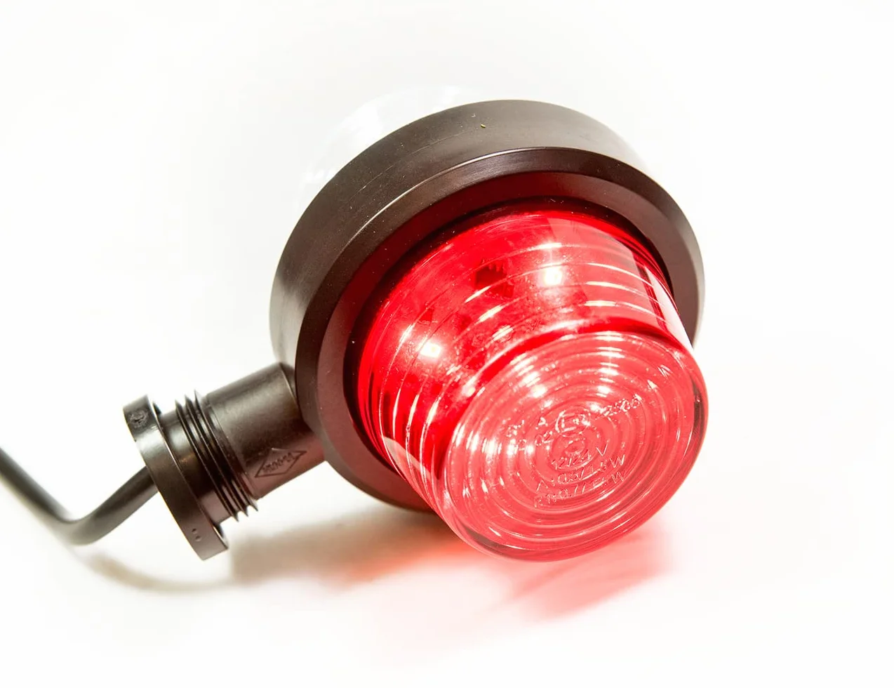 Old school Tuning Piloto intermitente suspendido 12V 24V Colores blanco y rojo para camión Remolque de coche, caravana etc. 1 pieza