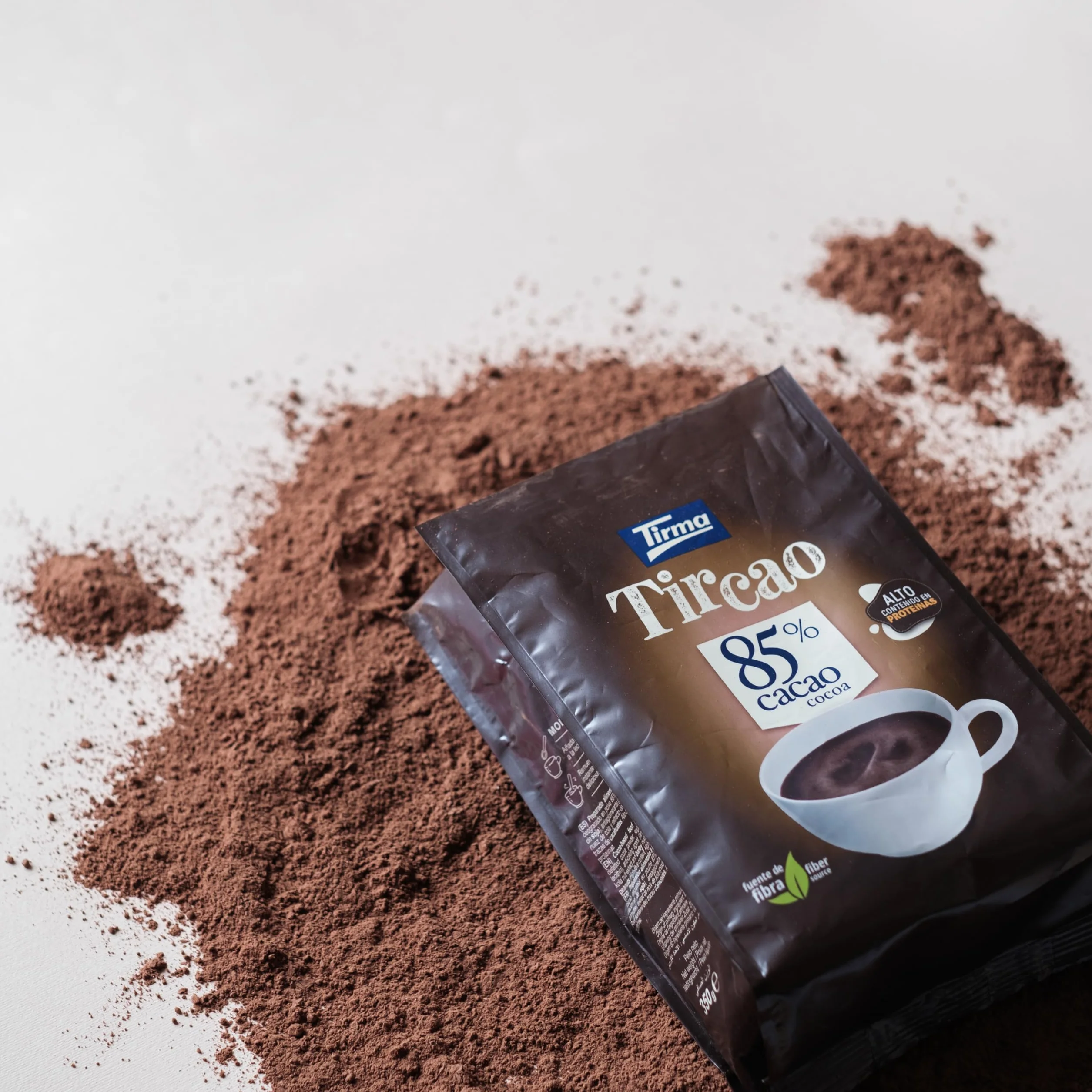 Tirma TirCao 85% Cacao Soluble 350 g Cacao en Polvo Intenso Sin Gluten Apto para Veganos