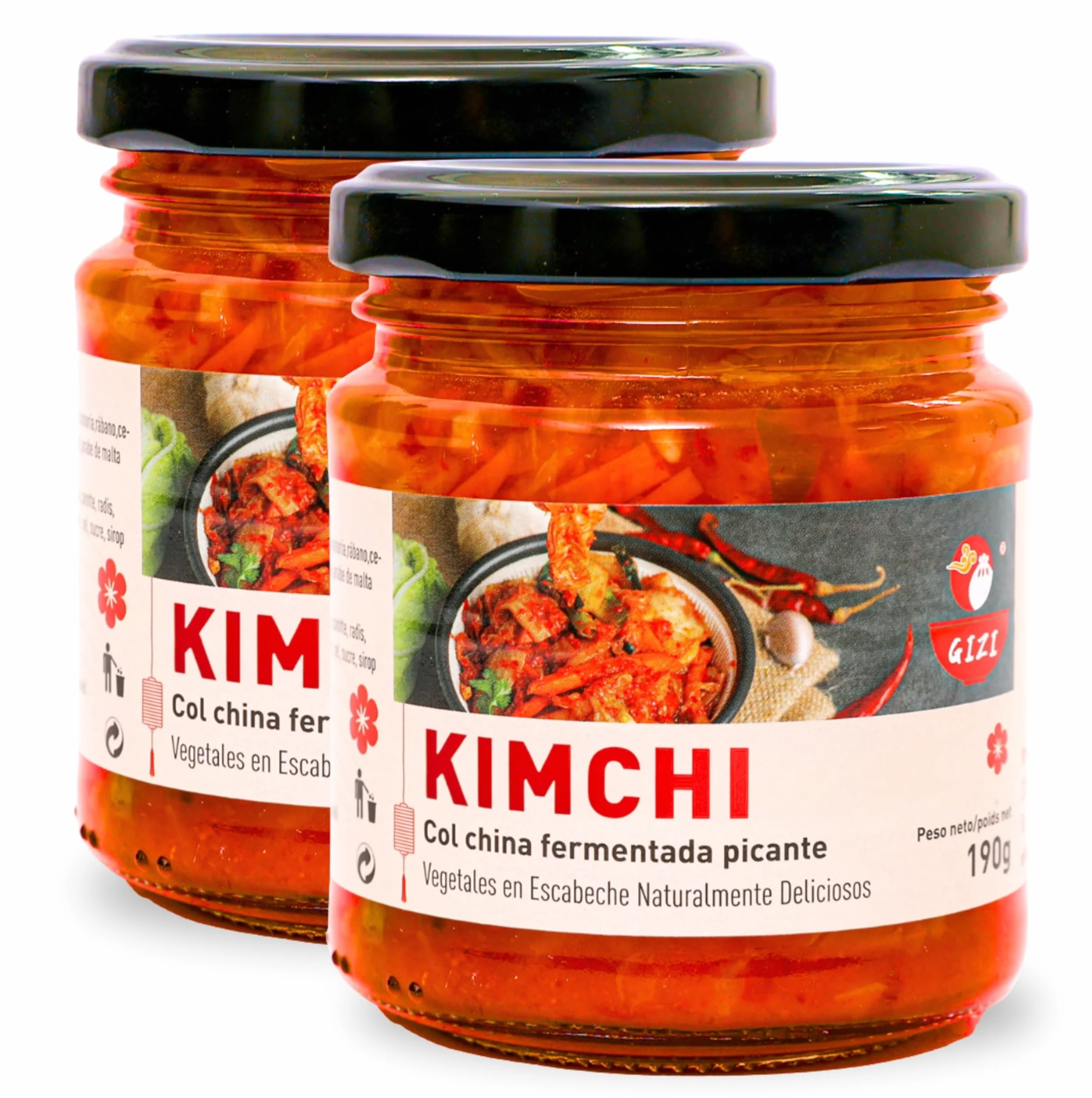 Kimchi Coreano Col China Fermentada Picante Auténtica Receta Tradicional 380g