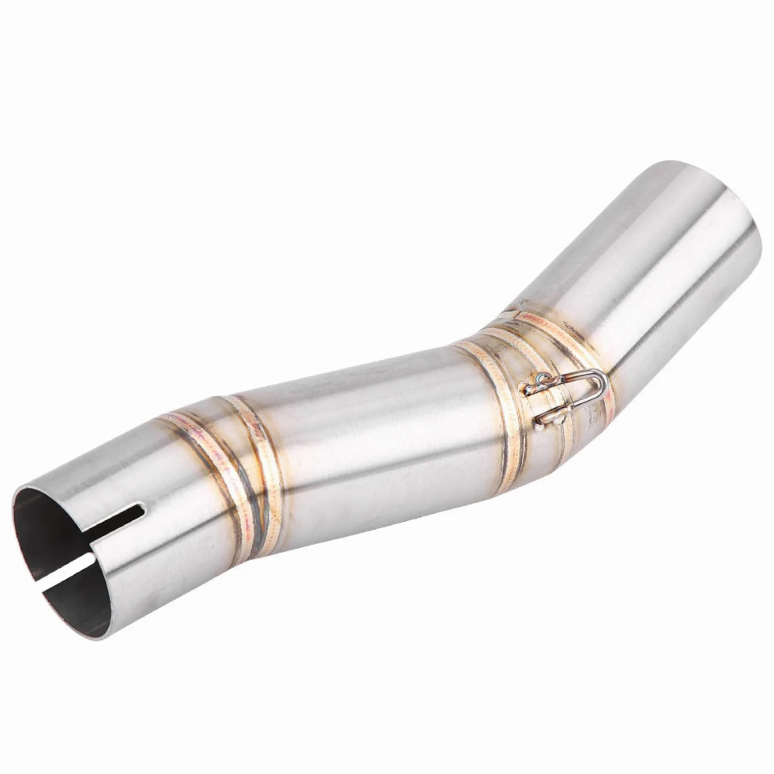 Supresor Catalizador Gsxr, Qiilu Pipe Tubo de escape Moto Sistema de escape completo Vent Middle Pipe Link Connect para GSX- R600/GSX-R750(K7)