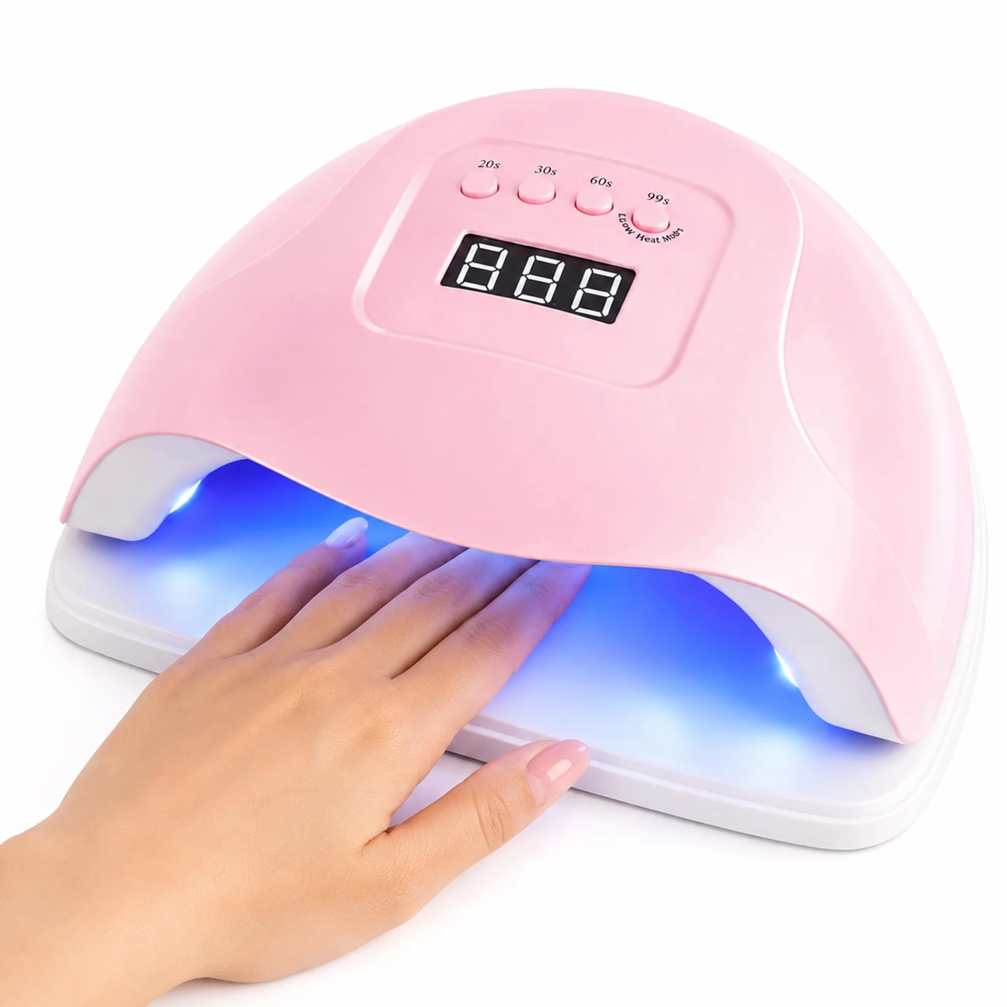 Lámpara Secadora Uñas LED UV 150W con 4 Temporizadores, Secador de Uñas con Sensor Automático