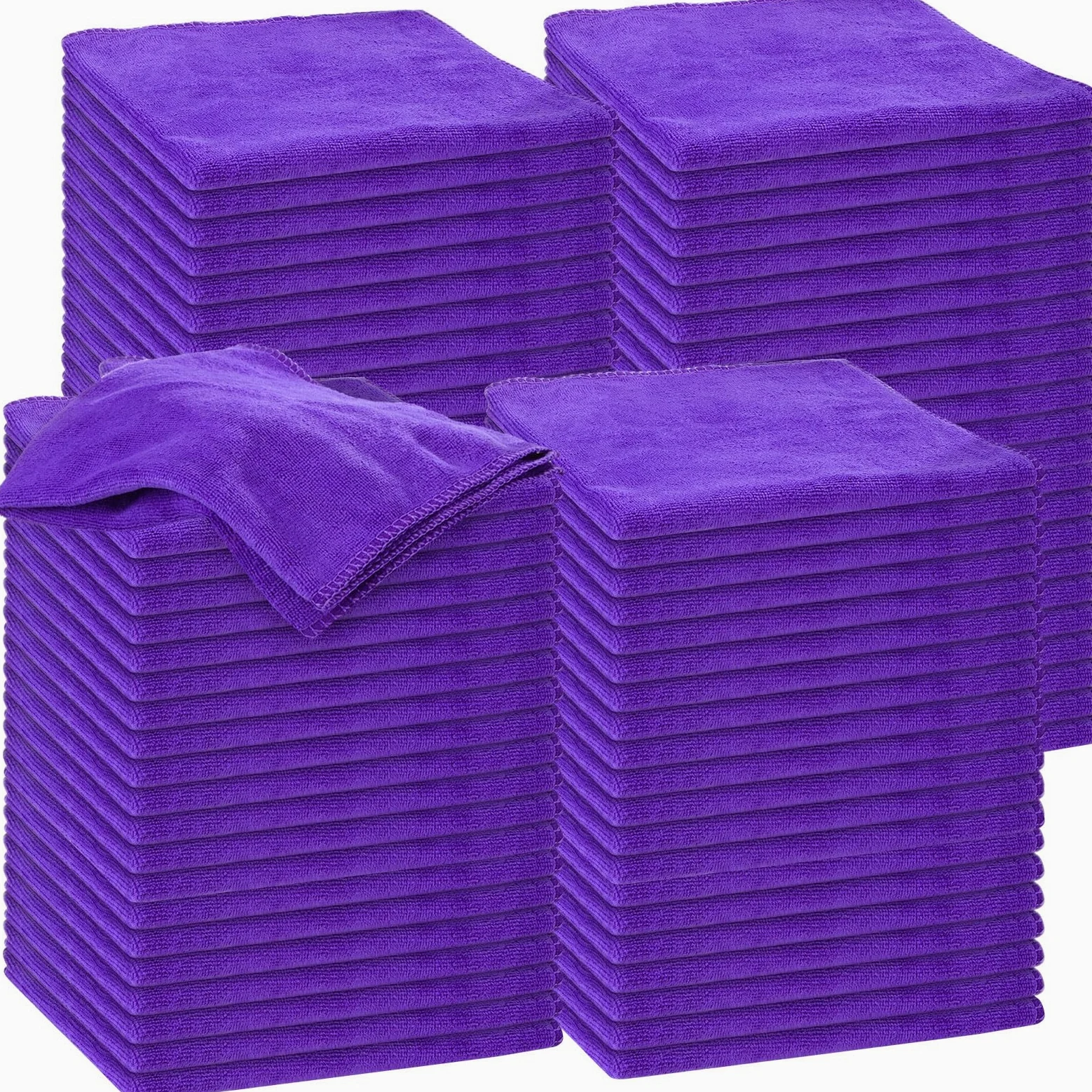 Nuenen 120 paños de limpieza de microfibra para automóviles de 15.75 x 15.75 pulgadas, ultra absorbentes, toallas de secado reutilizables, suministros de limpieza de coche, toalla de microfibra para