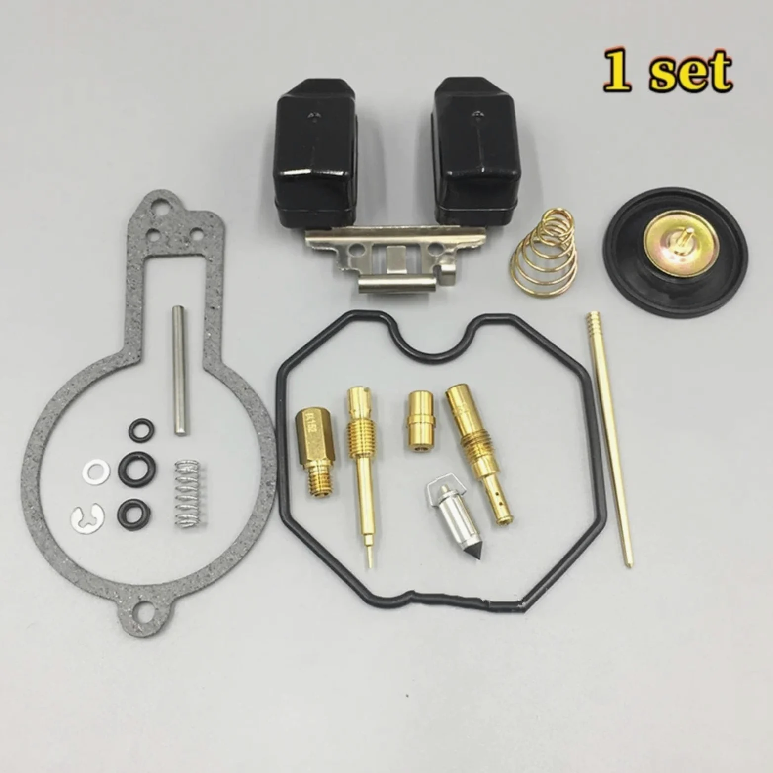Kit Carburador Repuesto Kit De Reconstrucción Reparación De Carburador Para XR600R 1988-1999 2000 Conjunto Flotador, Diafragma De Émbolo Con Juego De Válvula De Corte De Aire Flotante(4 set)