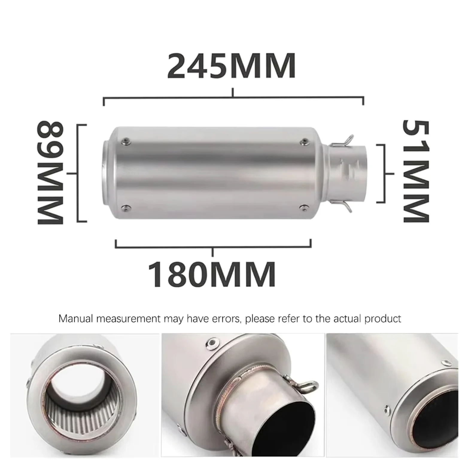 silencioso escape moto Para R1 R2 Para MT07 Para Kawasaki Para Z800 | Para Z900 para Ninja 400 Escape Moto 51MM/60MM tubo de Escape motocicleta modificado(60MM A2)