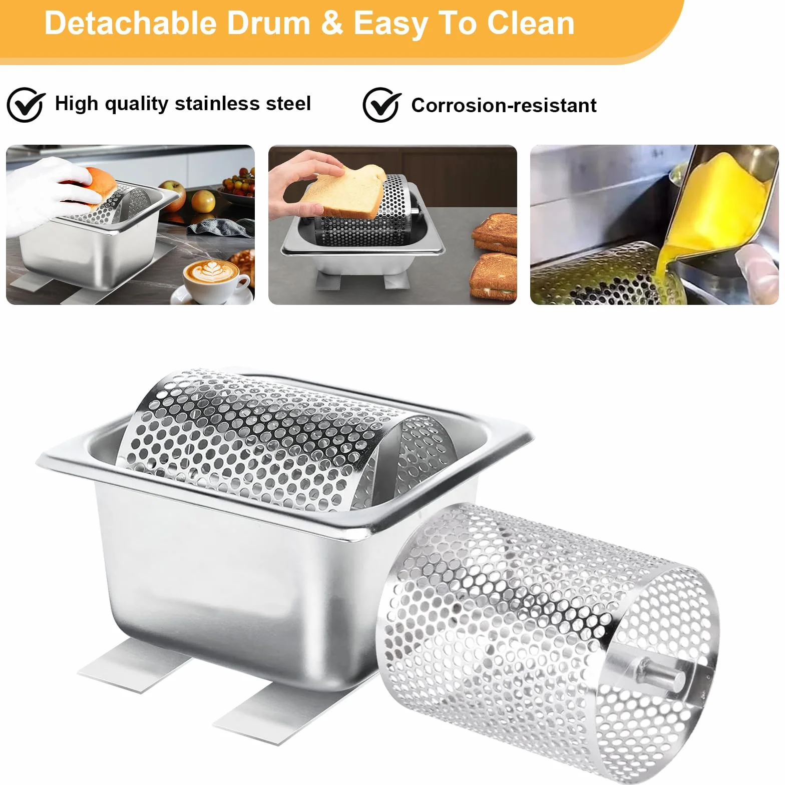 Rodillo para mantequilla de acero inoxidable 1,8 l dispensador