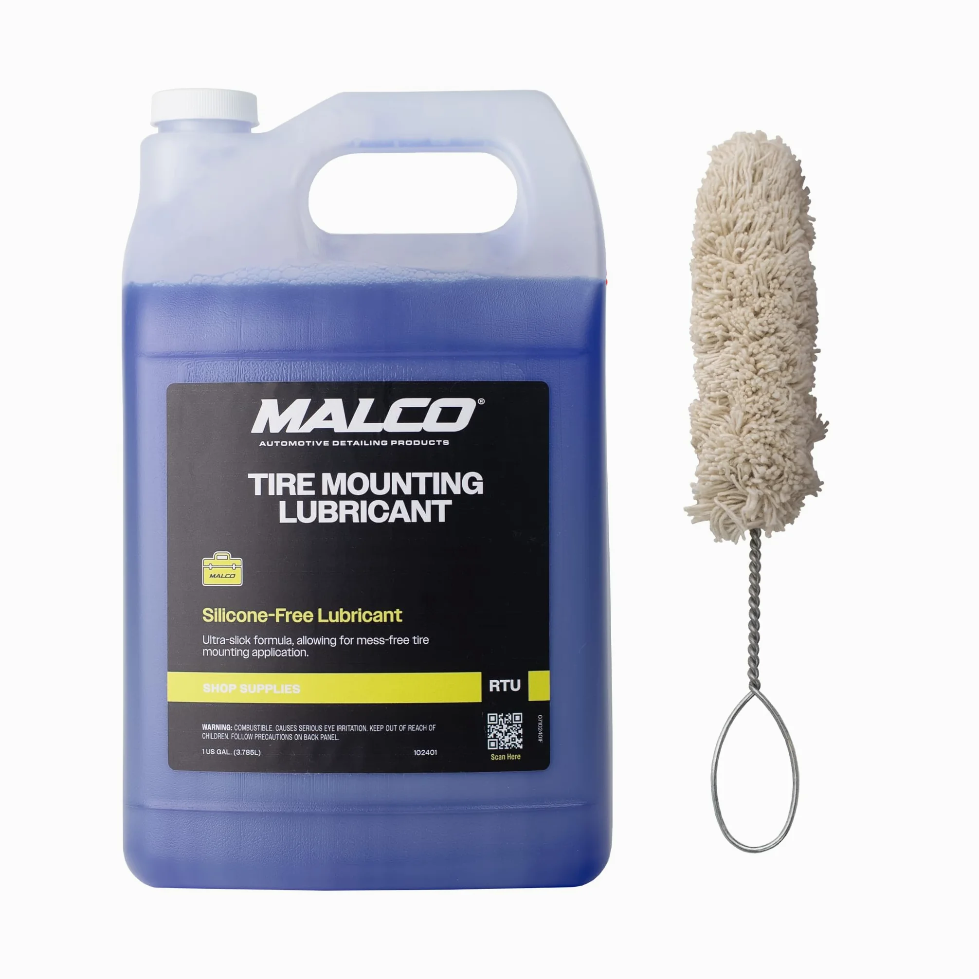 Malco Lubricante de montaje y desmontaje de neumáticos, para automóviles, camiones, granjas y neumáticos de construcción de alta resistencia, sello de cuentas mejorado, protección contra el óxido, sin