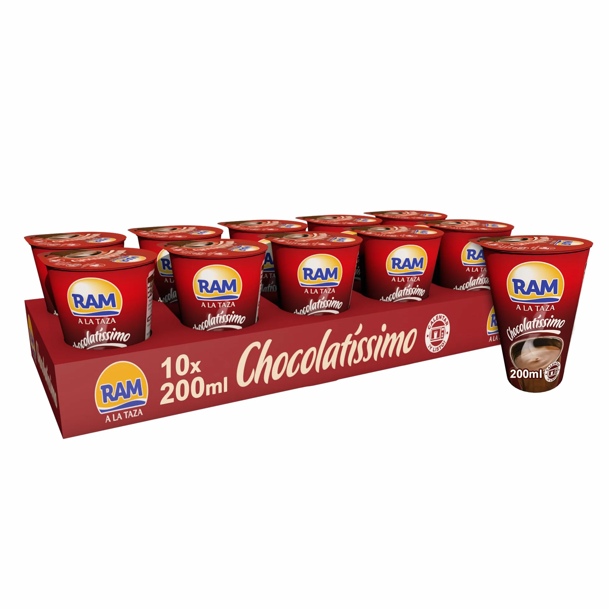Chocolatíssimo Chocolate RAM vaso 200ml Caja 10 uds