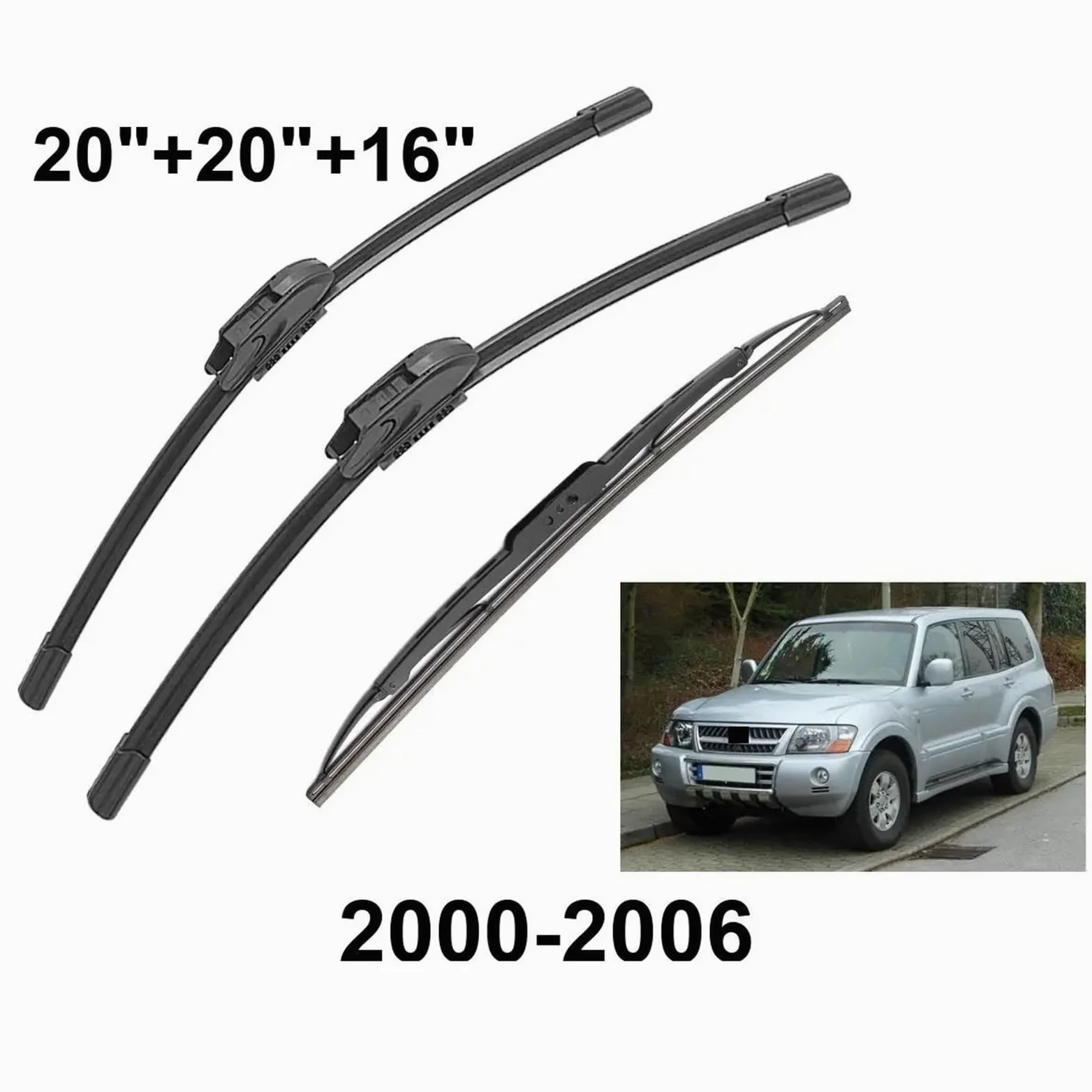 Limpia Parabrisas Juego De 3 Escobillas Limpiaparabrisas Delanteras Y Traseras Para Citroen C2 2003-2009 Brazo Escobilla Limpiaparabrisas(6 PCS)