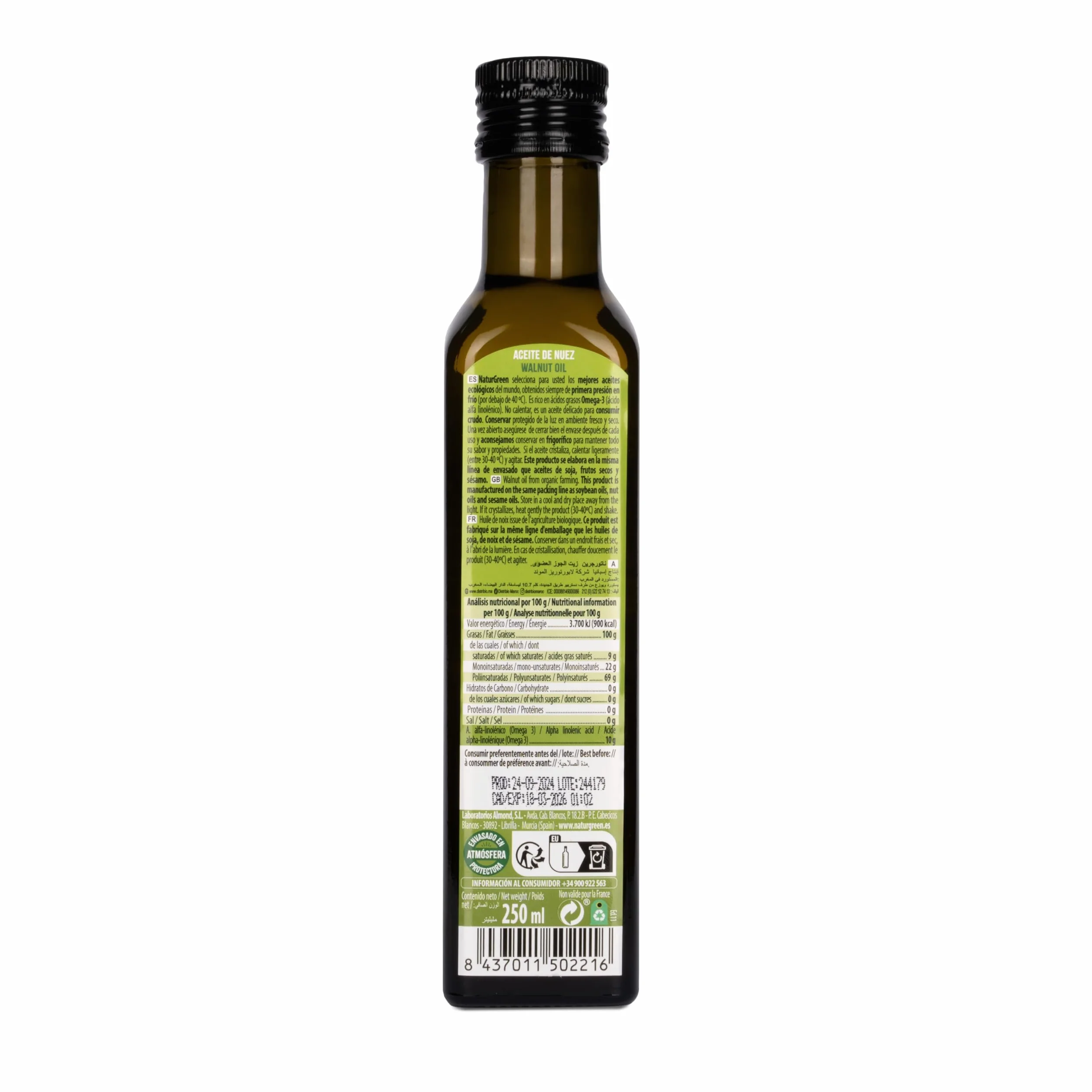 NaturGreen ACEITE NUEZ 250 ml