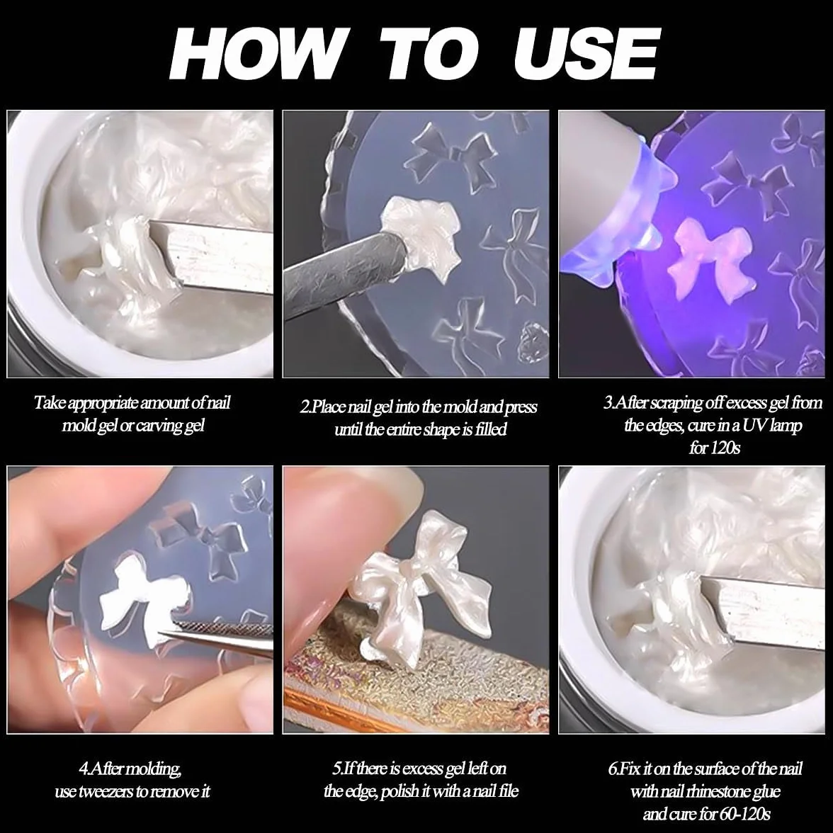 Moldes De Uñas De Silicona Océano Diseño De Encanto 3D Resina Forma De Estrellas De Mar