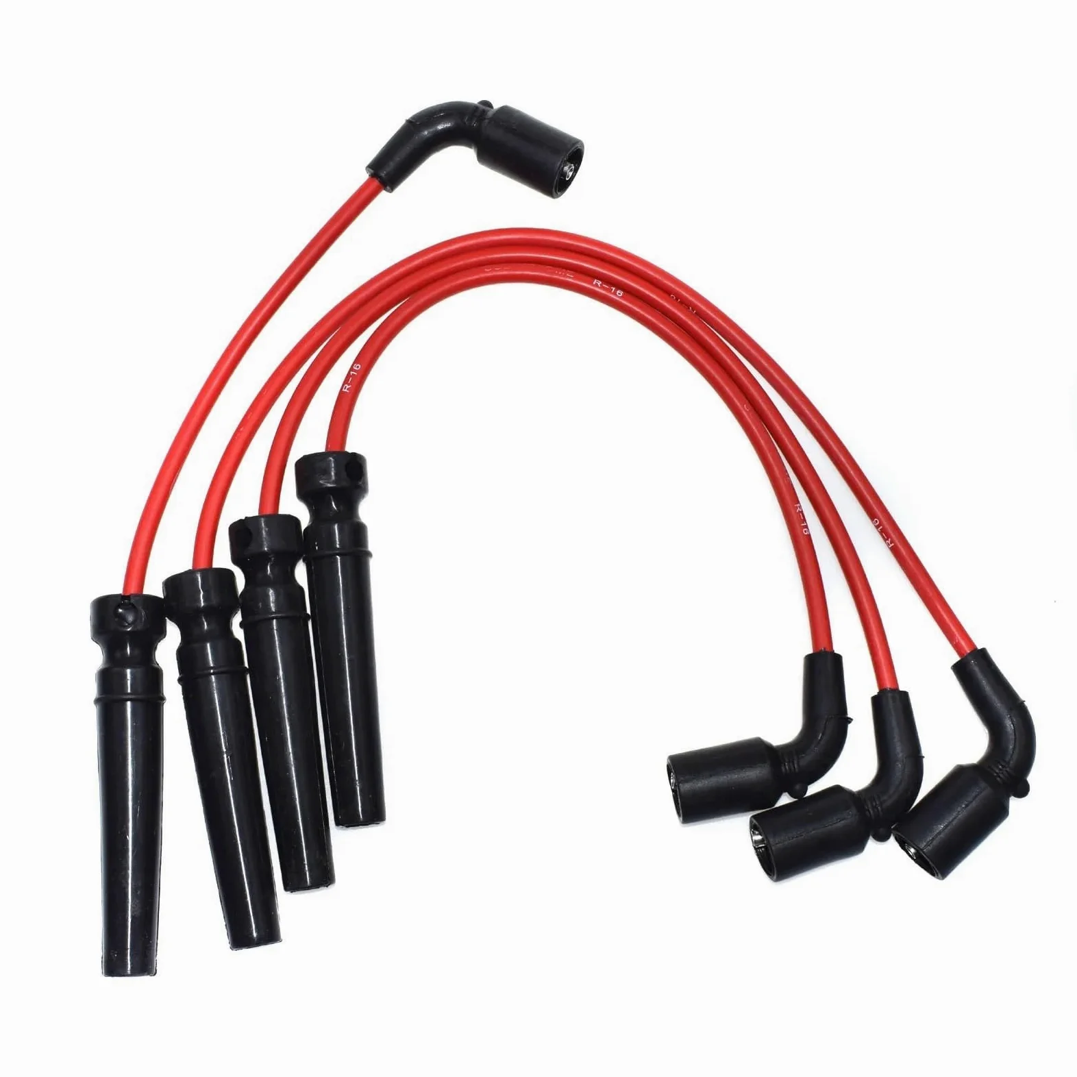 cable encendido coche Para Daewoo Para Lanos 1999-2002 L4 1.6L | 56010 96497773 Kit De Cables De Bujía 8MM