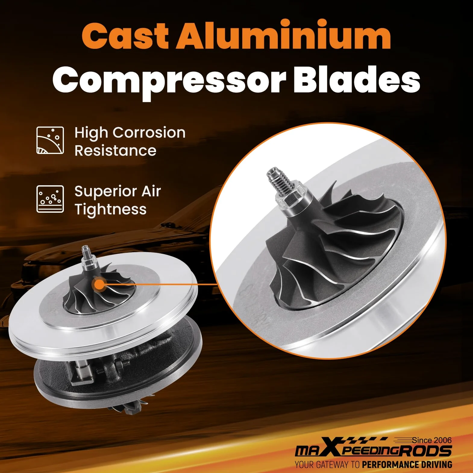 maXpeedingrods Centros Núcleo de Turbocompresor GT1544V para Coche, Core Cartridge de Tubina para Automóvil, Turbocharger Chra Cartucho de Turbo, para C3 HDI 1.6L D DV6TED4 2006 753420-3