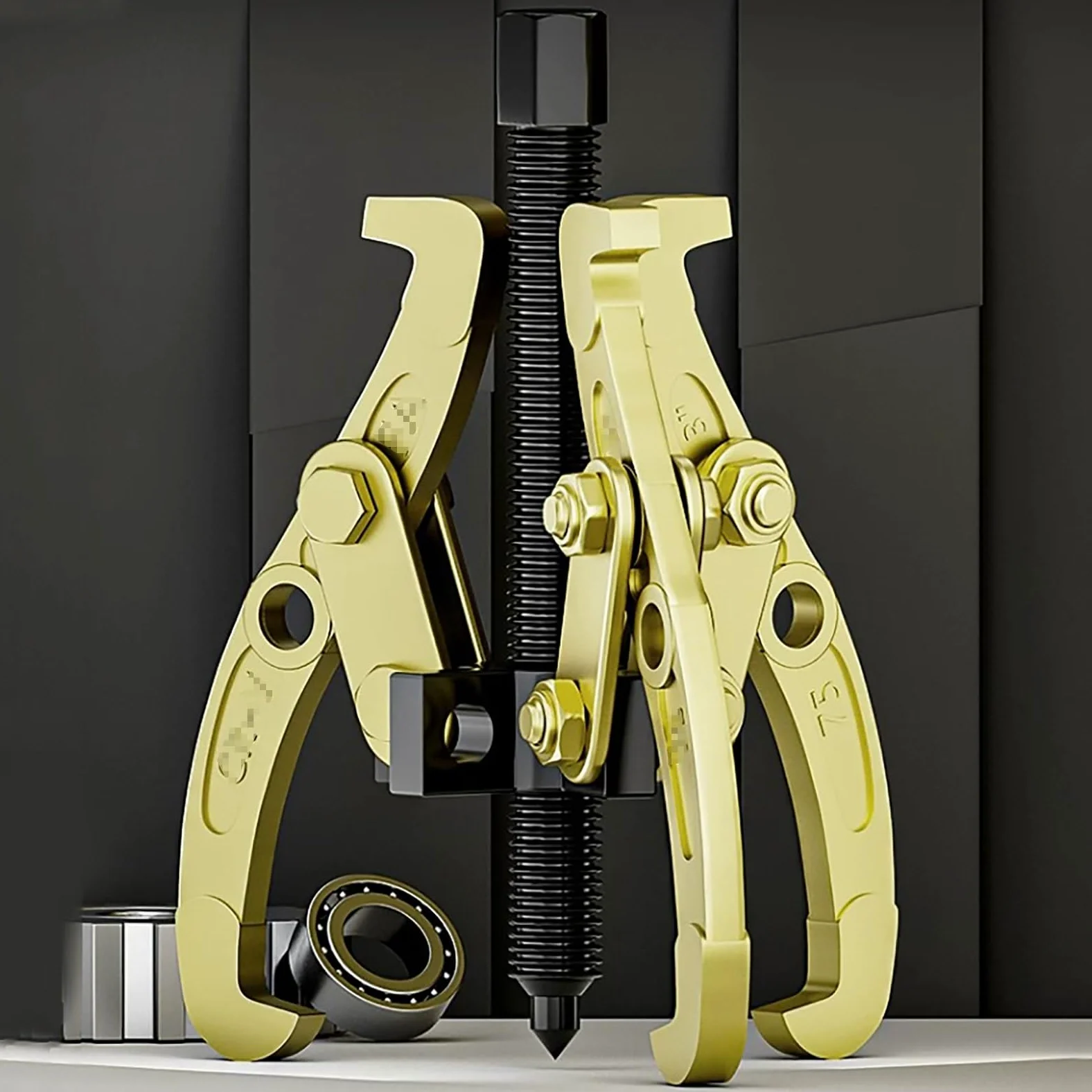 Extractor Industrial de Engranajes Pequeños, Herramienta Separadora de Rodamientos de 2/3 Mordazas, para Uso Horizontal y Vertical, para Desmontar Poleas y Ruedas | 10in